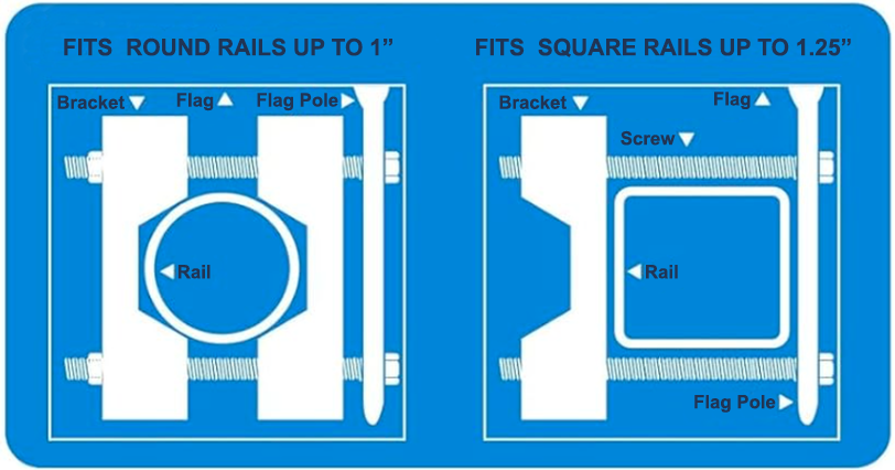 Adjustable Clamp on Flagpole
