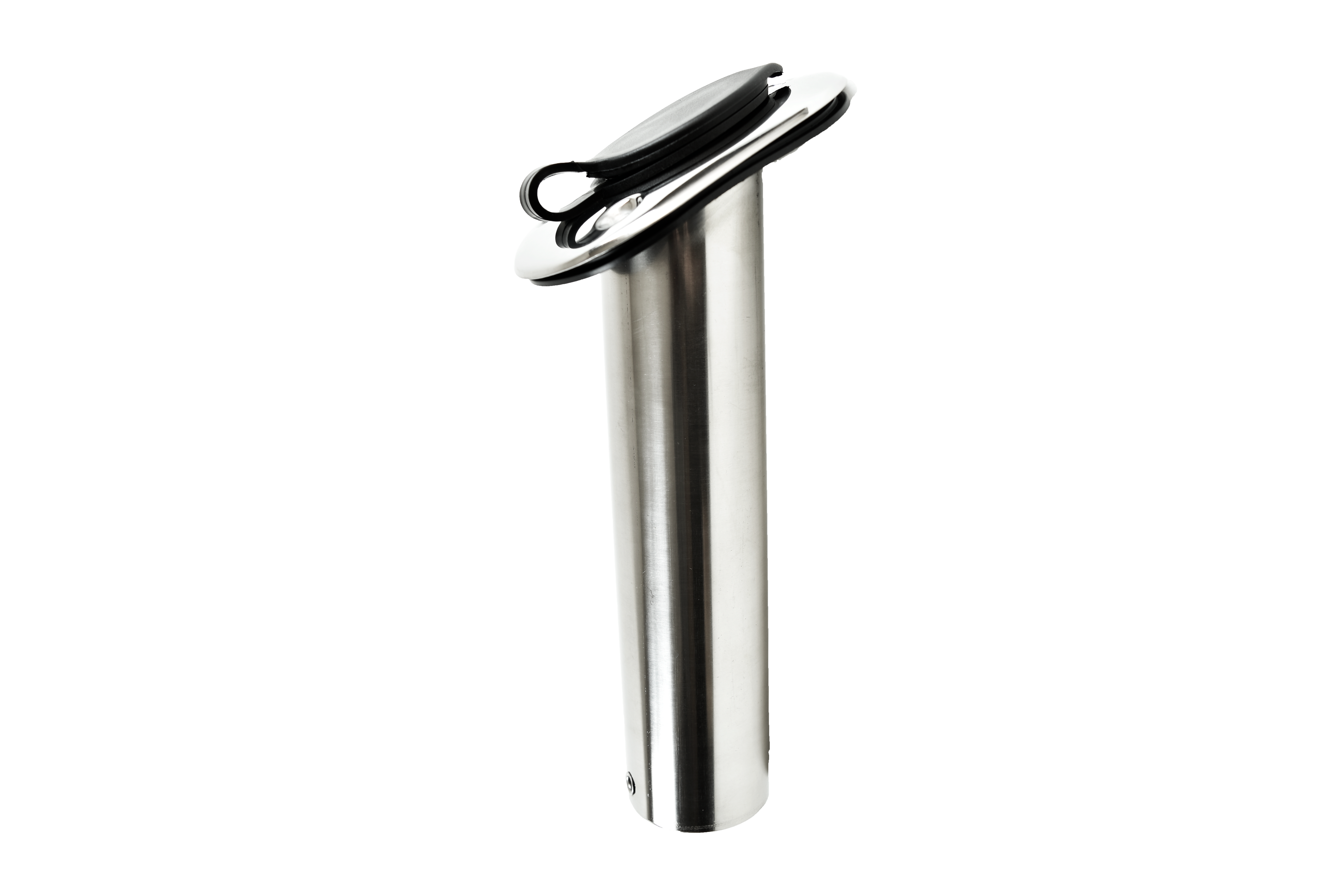 Stamped 304 Stainless Steel Angled Flush Mount Rod Holder with Lid