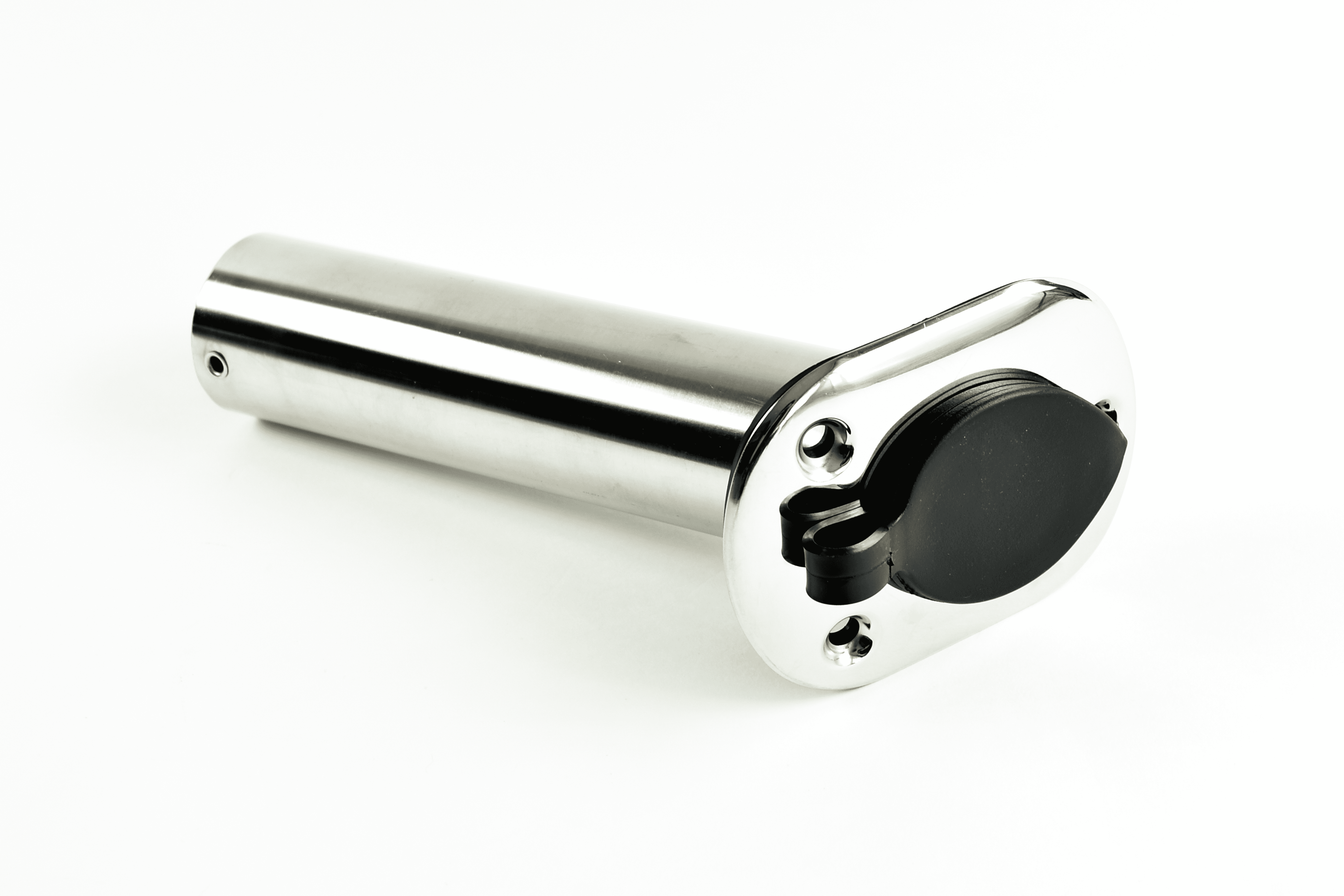 Stamped 304 Stainless Steel Angled Flush Mount Rod Holder with Lid