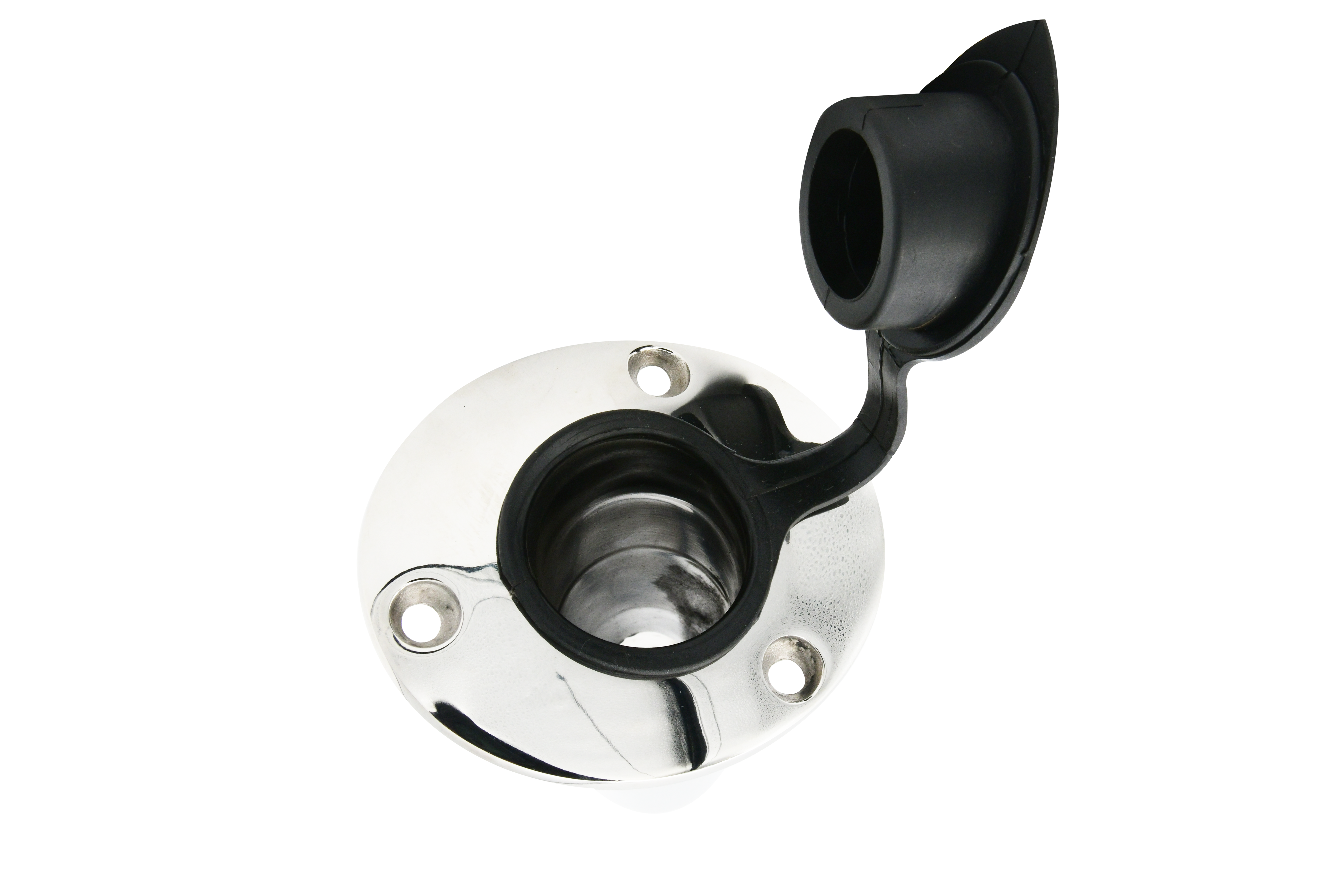 Heavy Duty Investment Cast Angled Flush Mount Rod Holder w/Lid