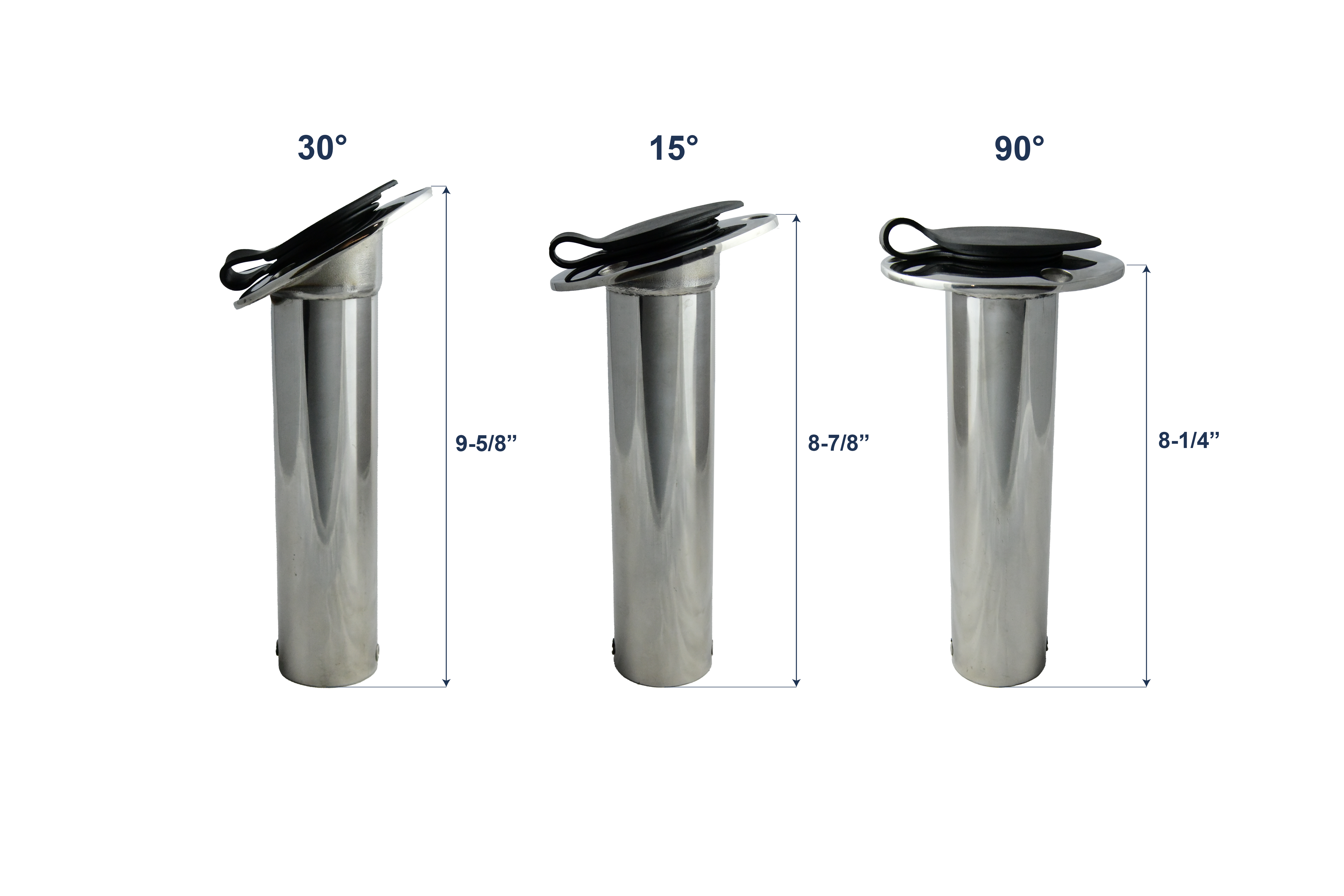 Heavy Duty Investment Cast Angled Flush Mount Rod Holder w/Lid
