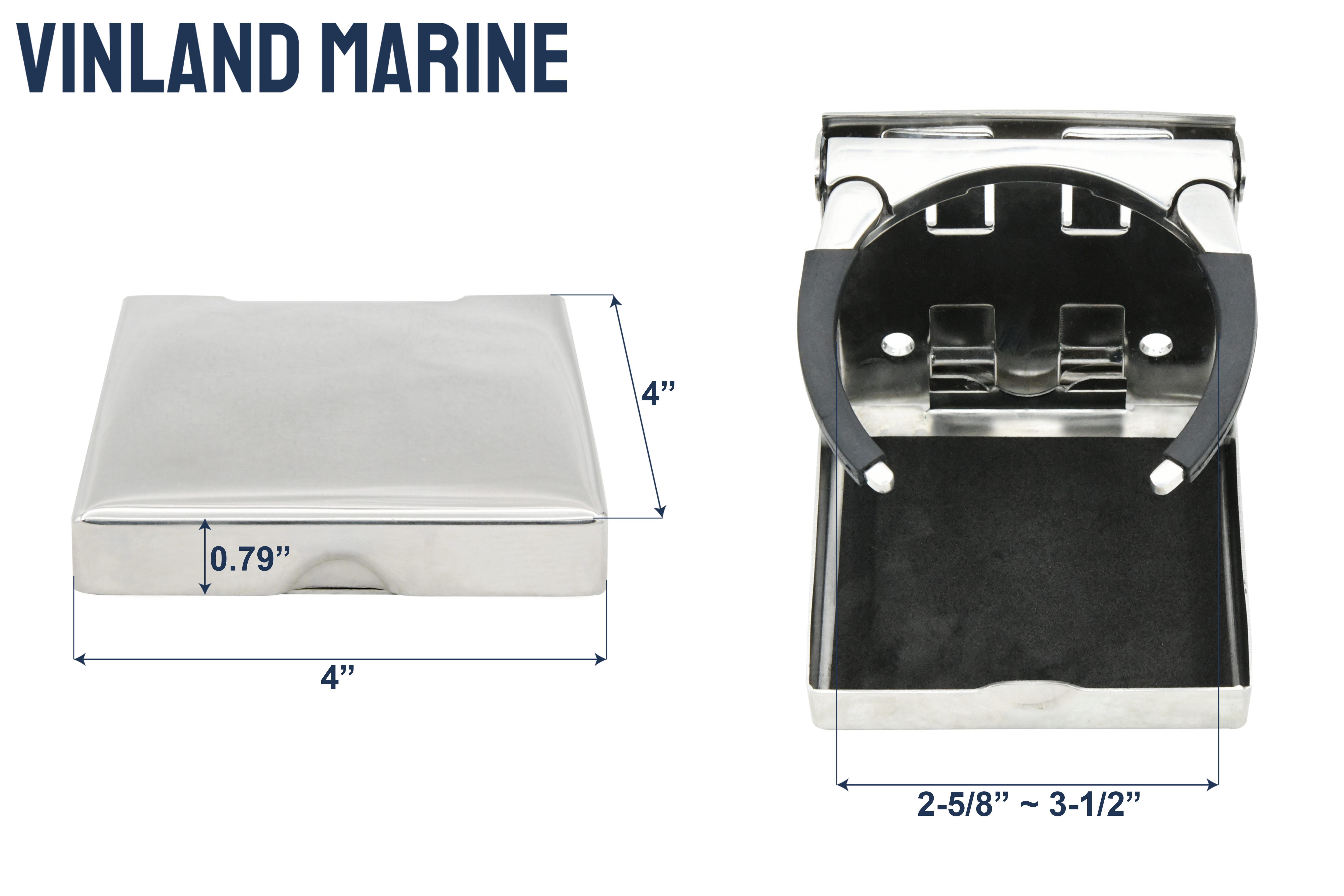 304 Stainless Steel Adjustable Foldable Compact Drink Holder