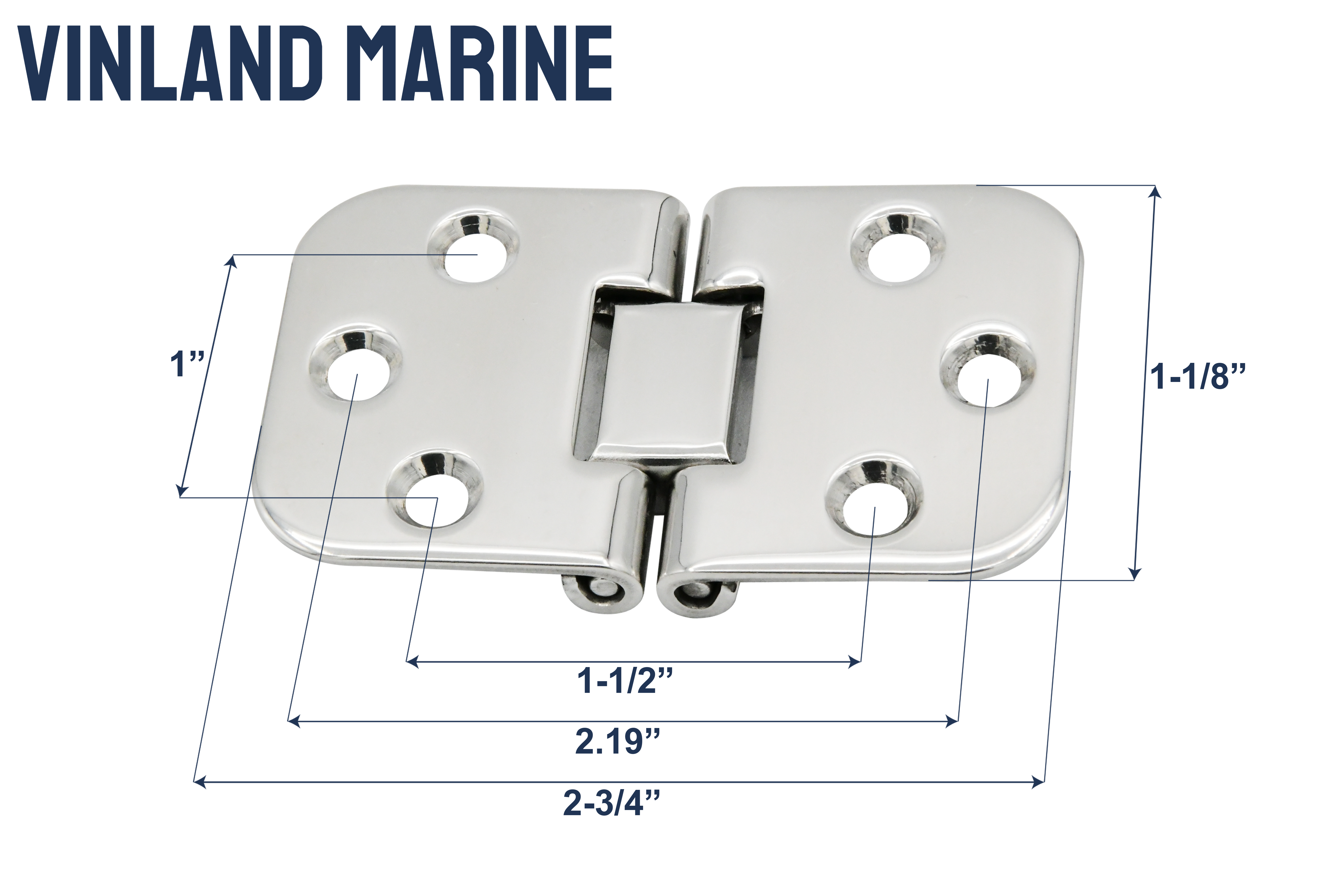 Square Flushed Recessed Hinge 2-3/4" x 1-5/8"