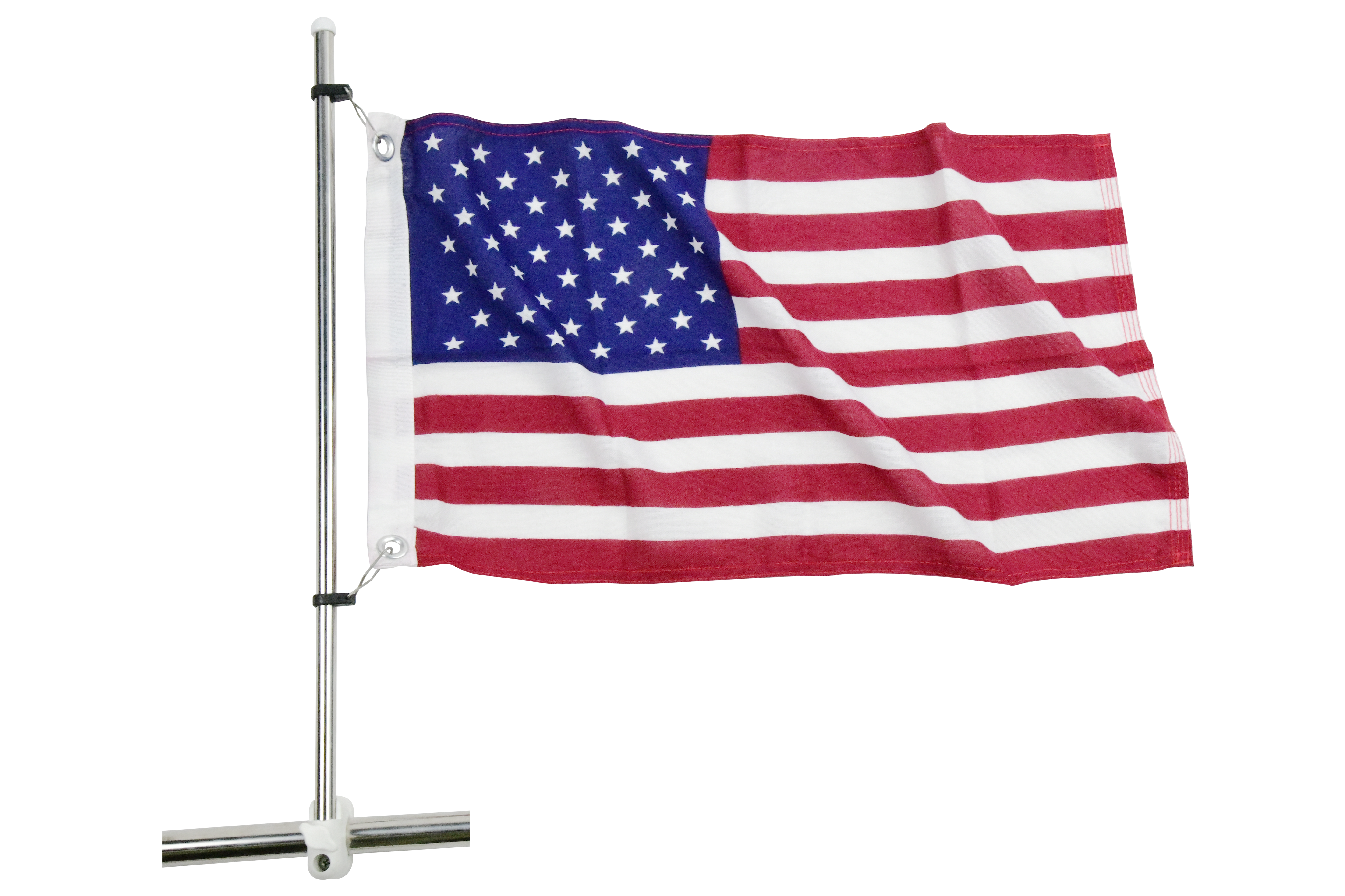 Plastic Clamp on Flagpole Base with Flagpole