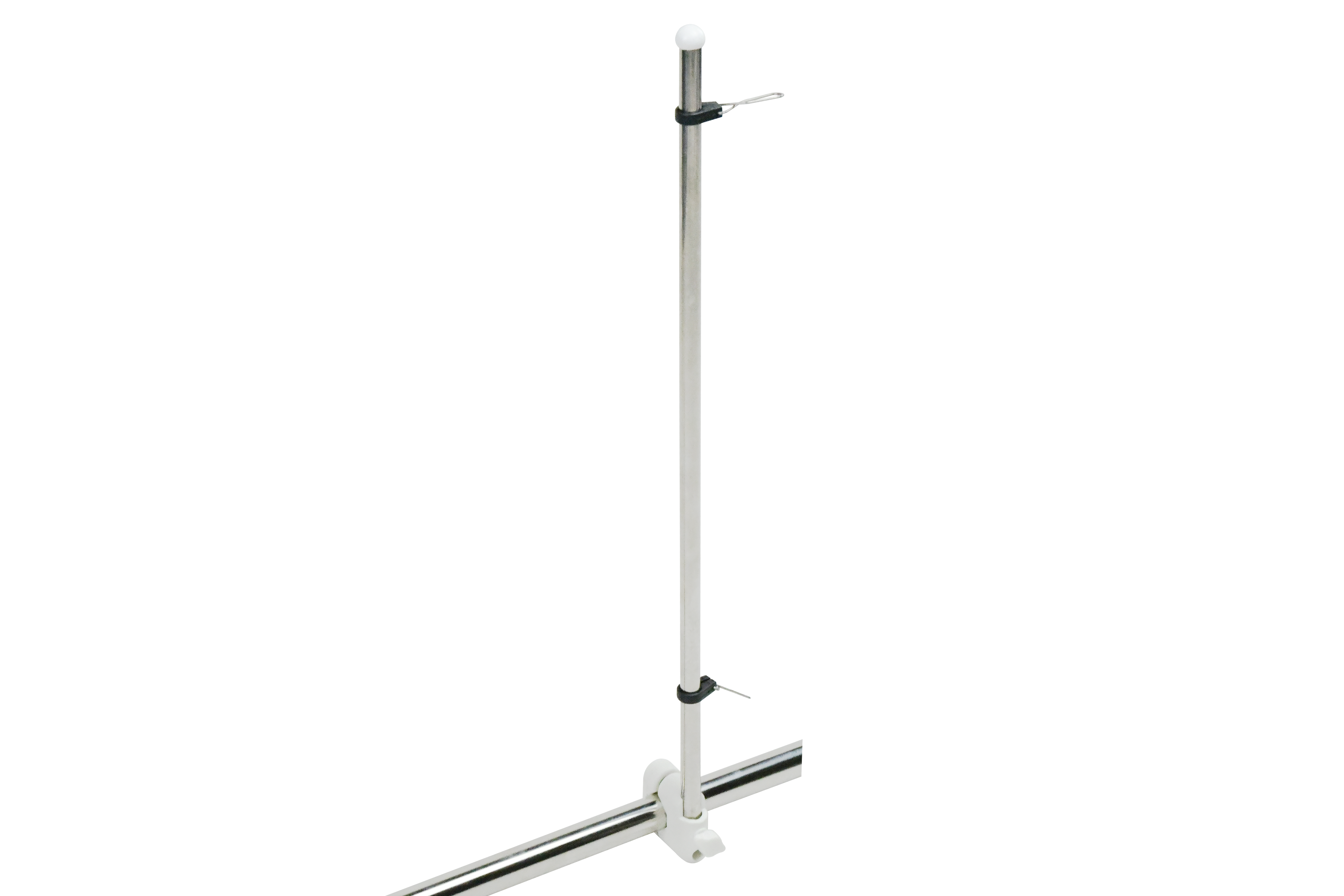 Plastic Clamp on Flagpole Base with Flagpole