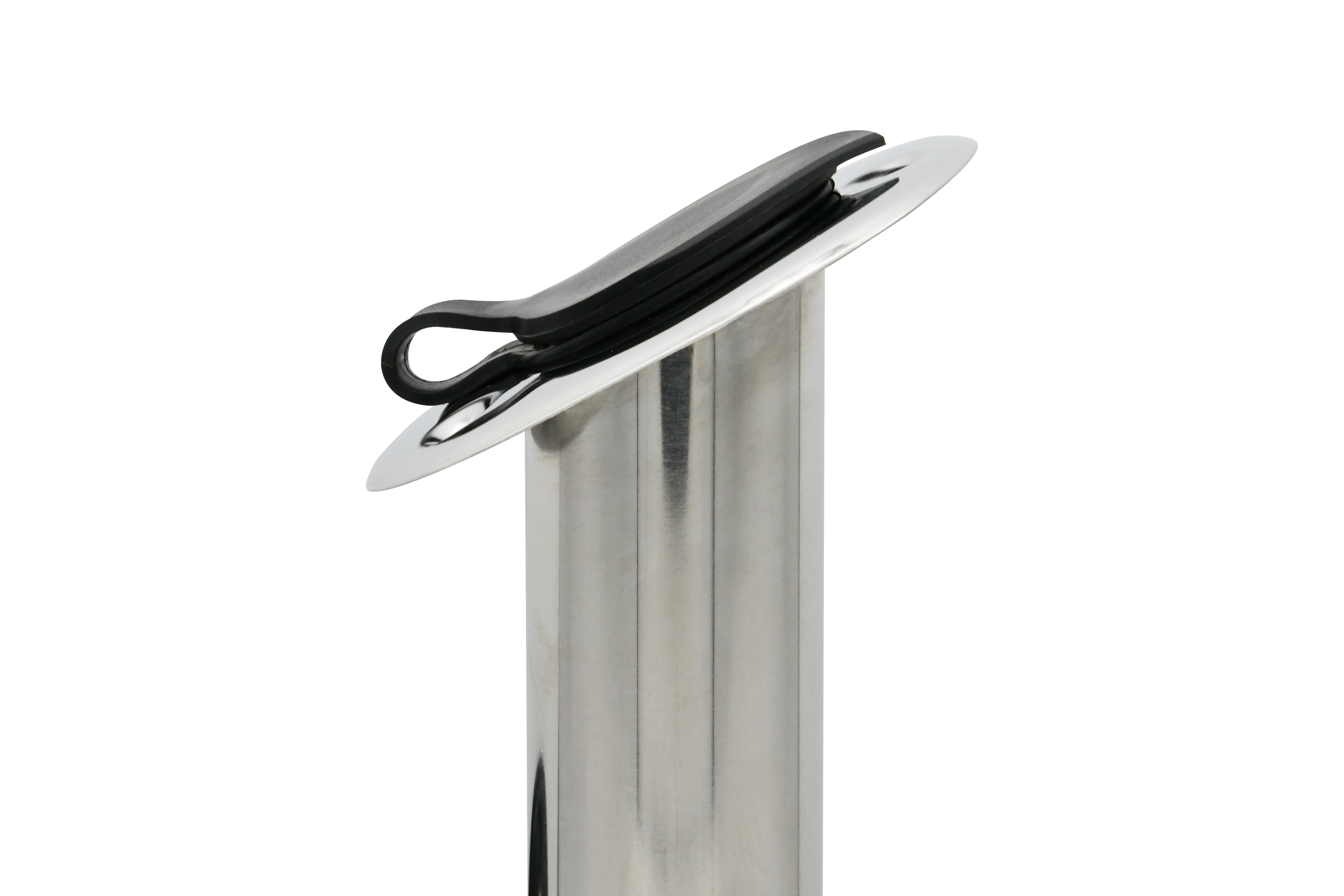 Stamped 304 Stainless Steel Angled Flush Mount Rod Holder with Lid
