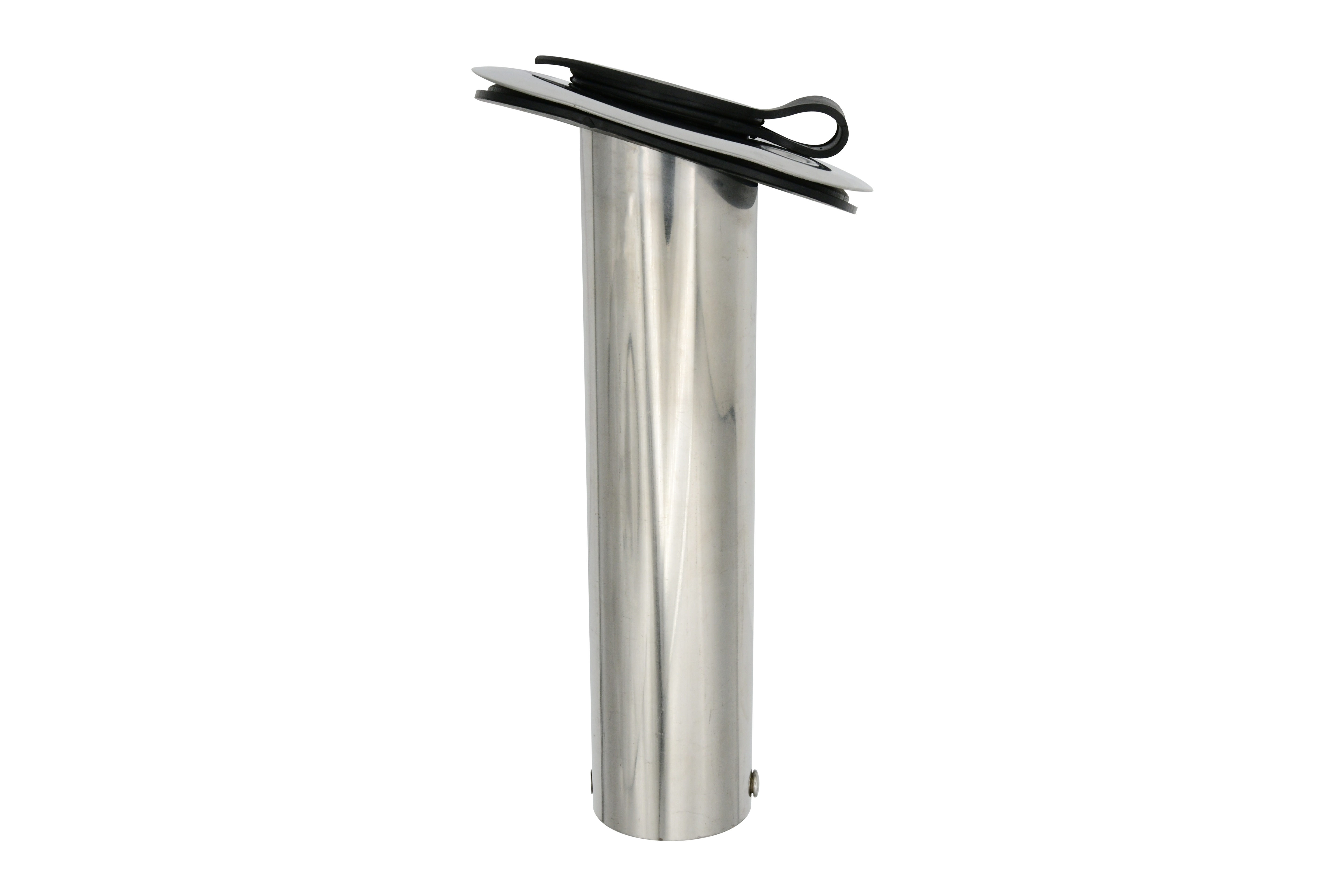 Stamped 304 Stainless Steel Angled Flush Mount Rod Holder with Lid