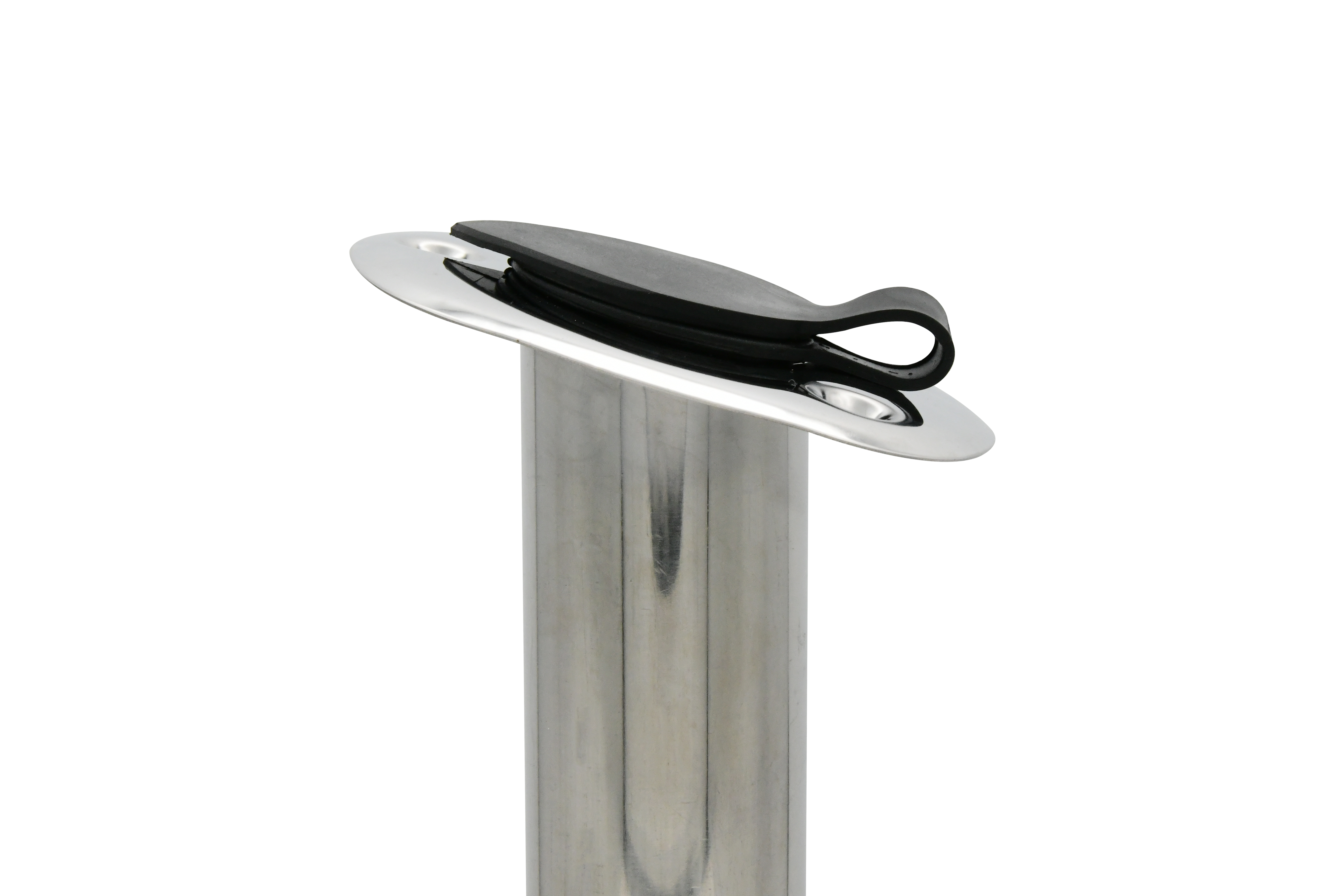 Stamped 304 Stainless Steel Angled Flush Mount Rod Holder with Lid