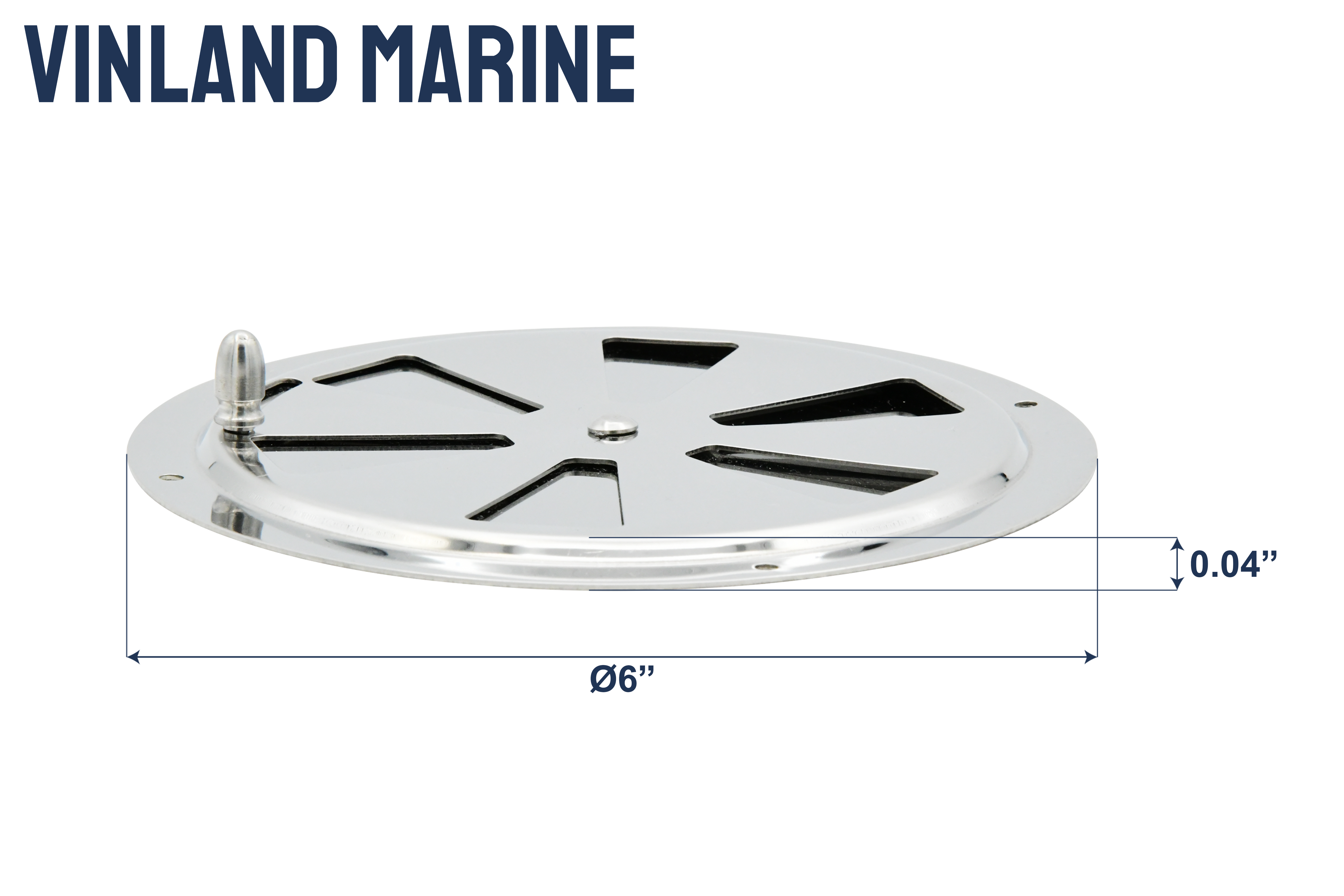 304 Stainless Steel Butterfly Vent with Side Knob