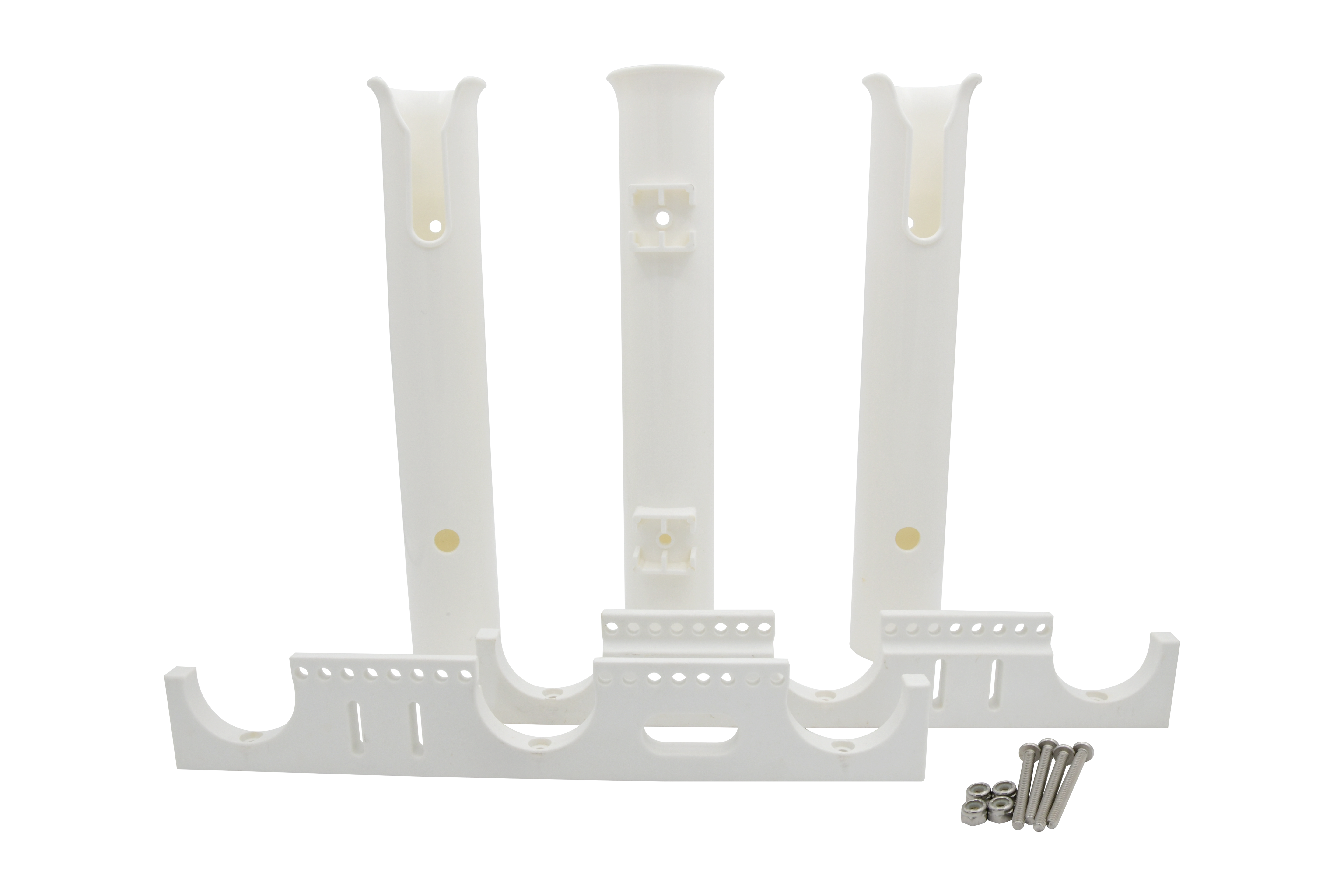 PP White/Black Wall Mount Fishing Rod Holder Bracket