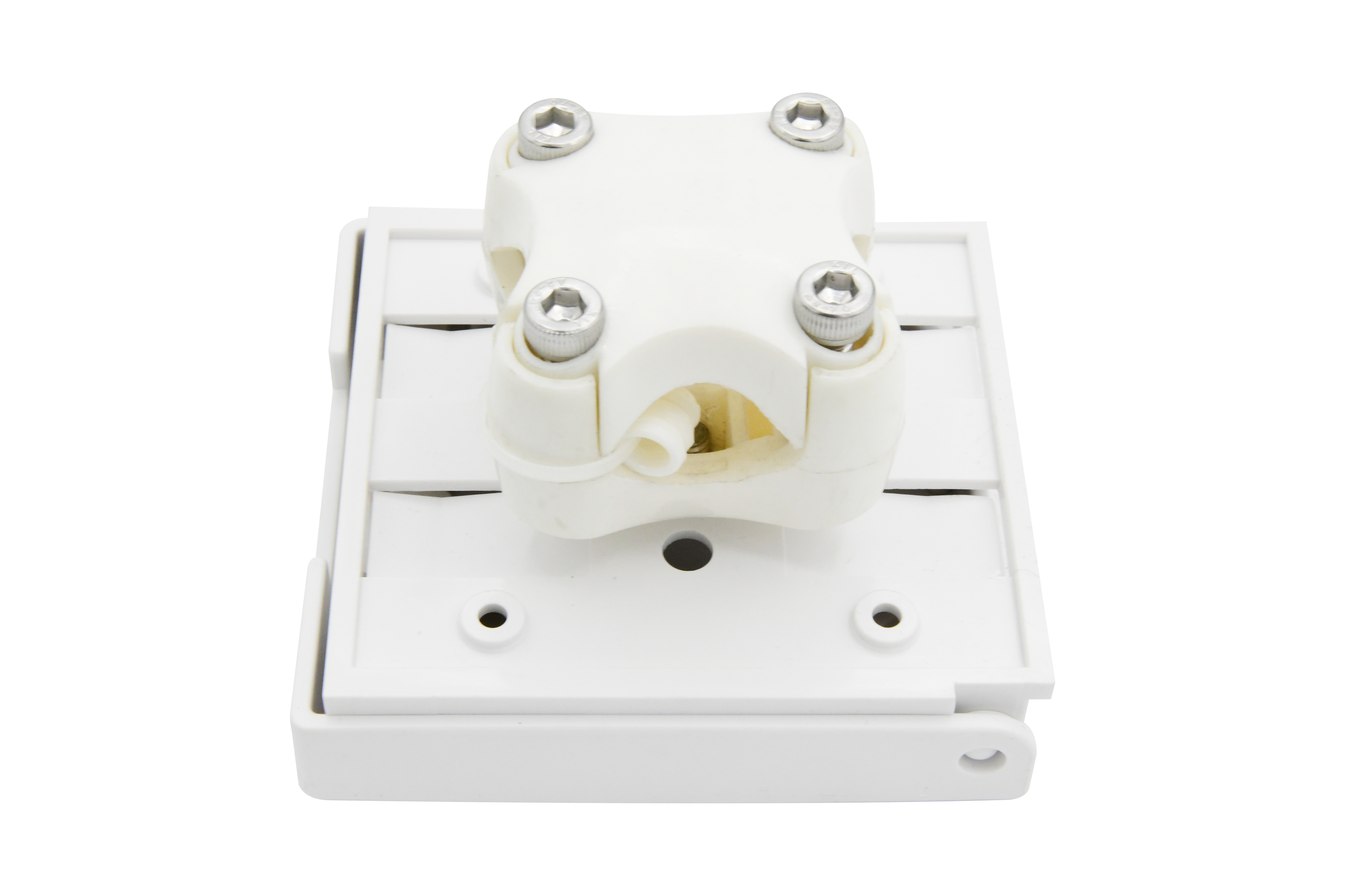 ABS White/Black Clamp-on Adjustable Foldable Compact Drink Holder with Clamp