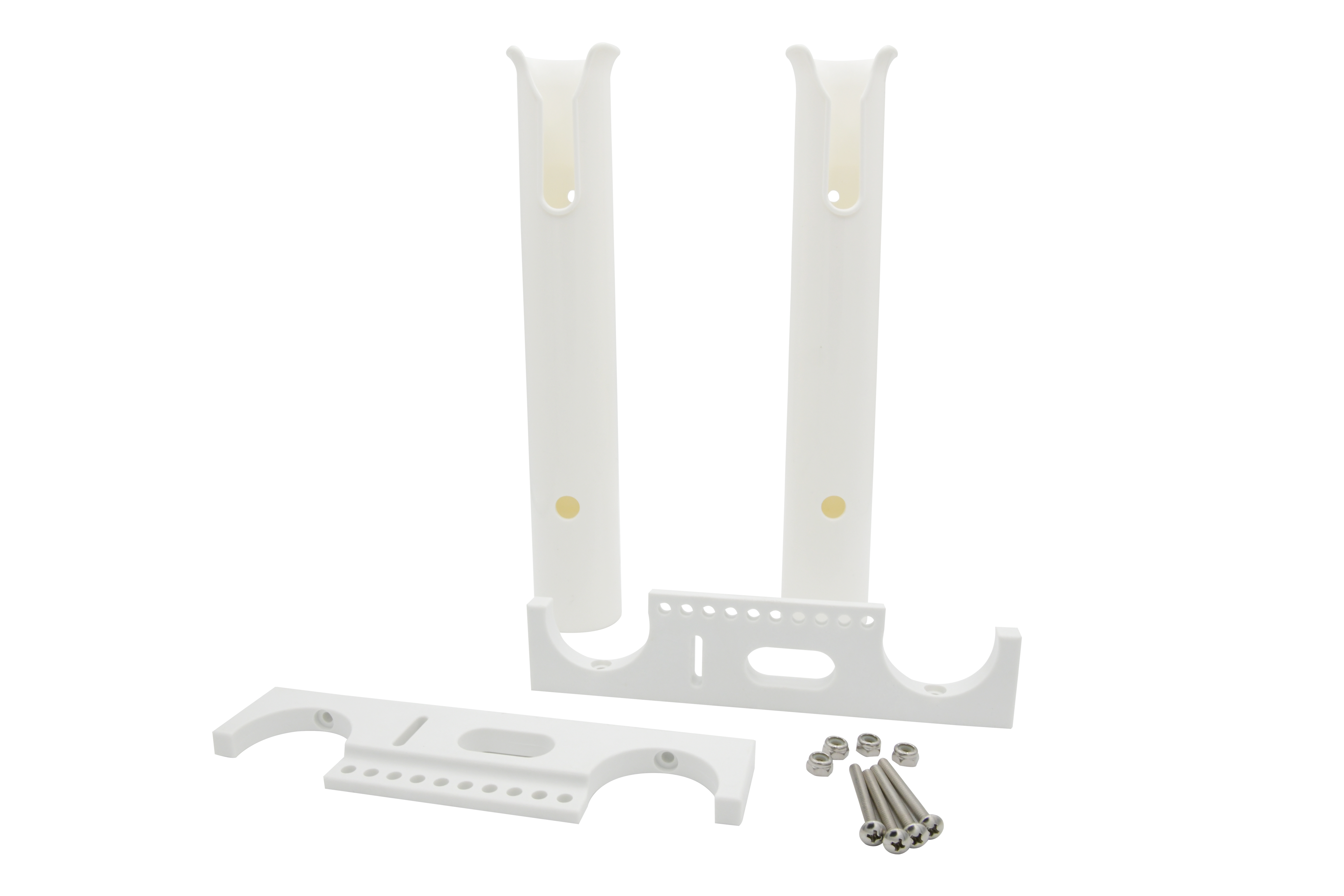 PP White/Black Wall Mount Fishing Rod Holder Bracket