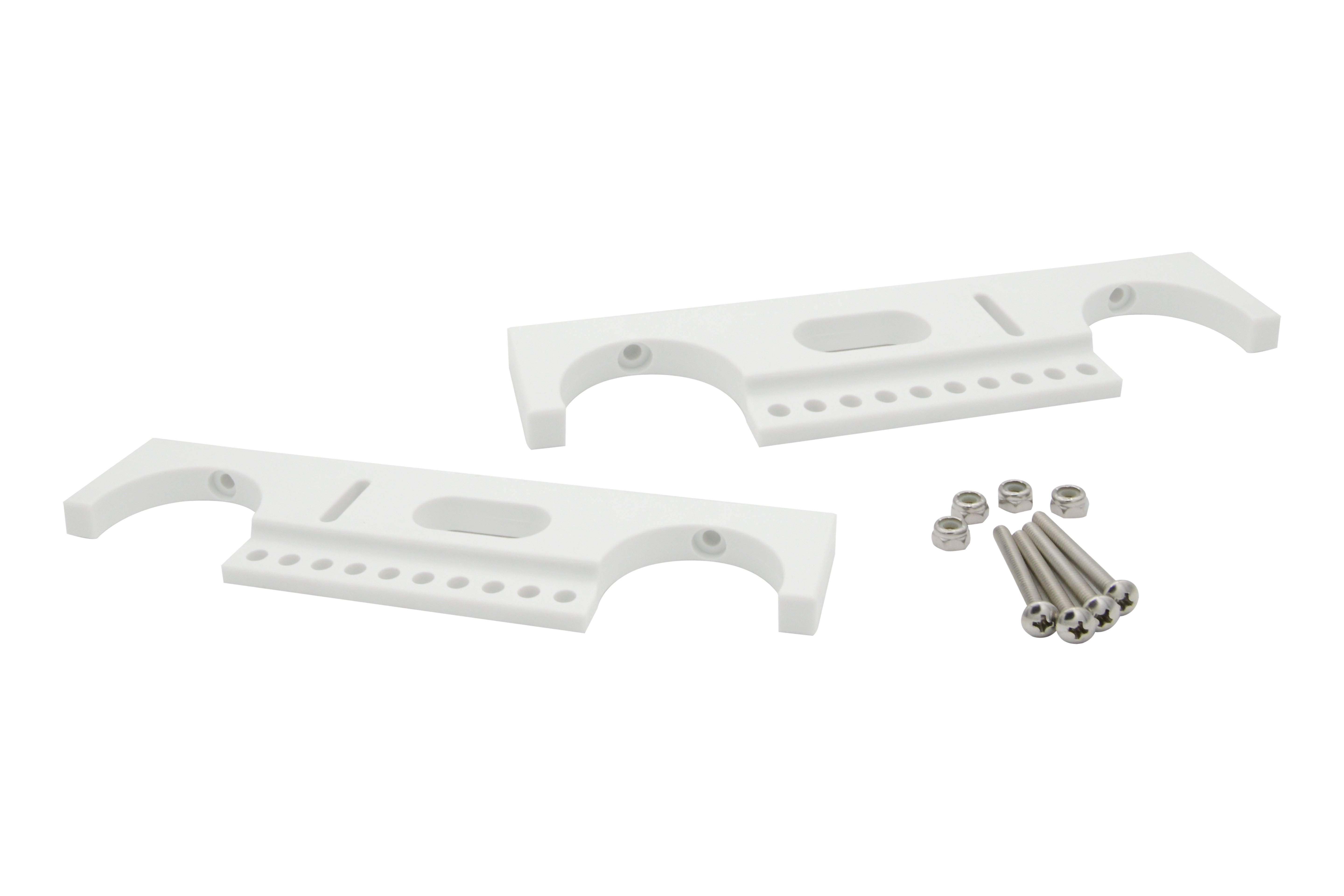 PP White/Black Wall Mount Fishing Rod Holder Bracket