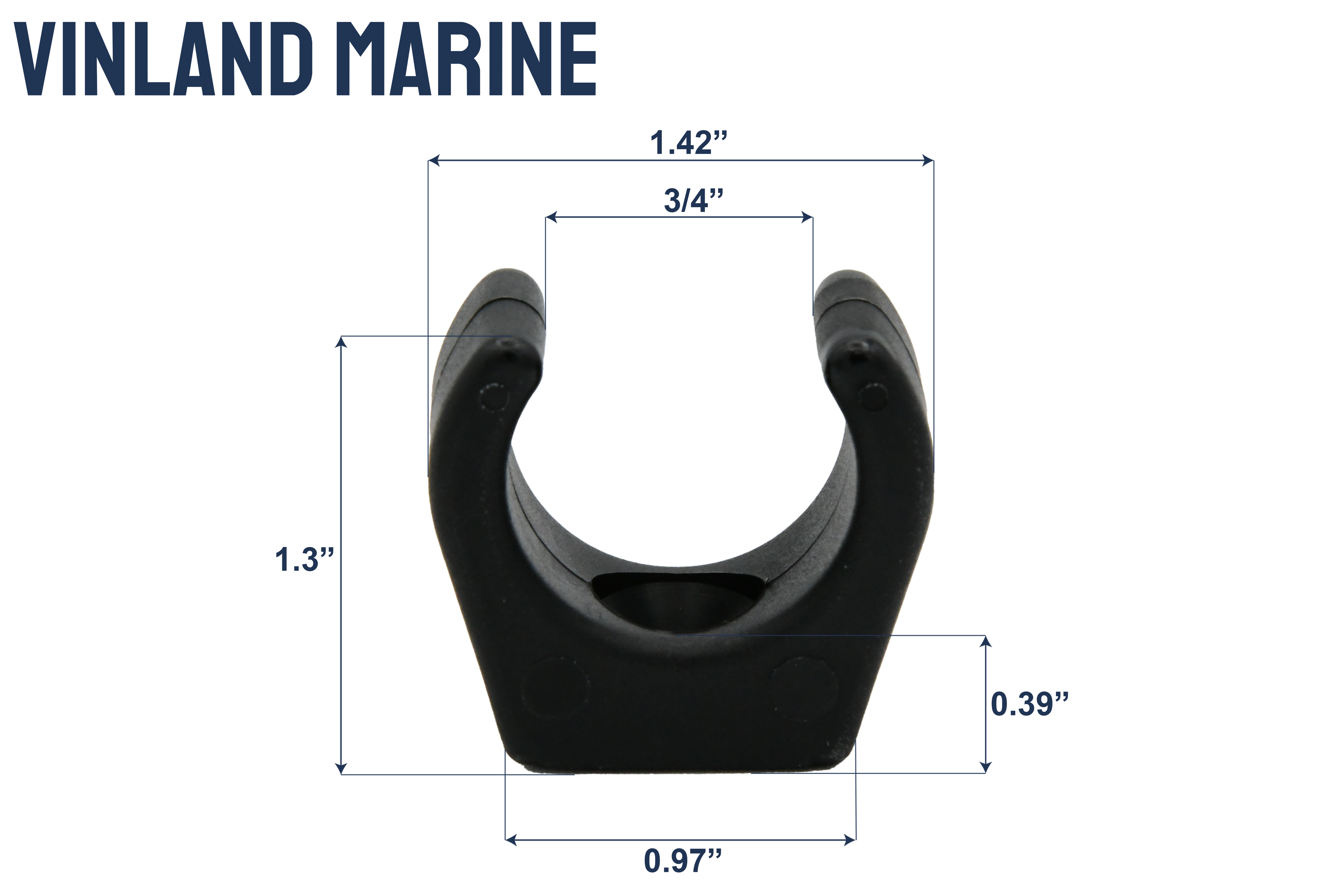 VInland Marine Boat Boarding Ladder Storage Clip, Black Nylon Stowage Clip