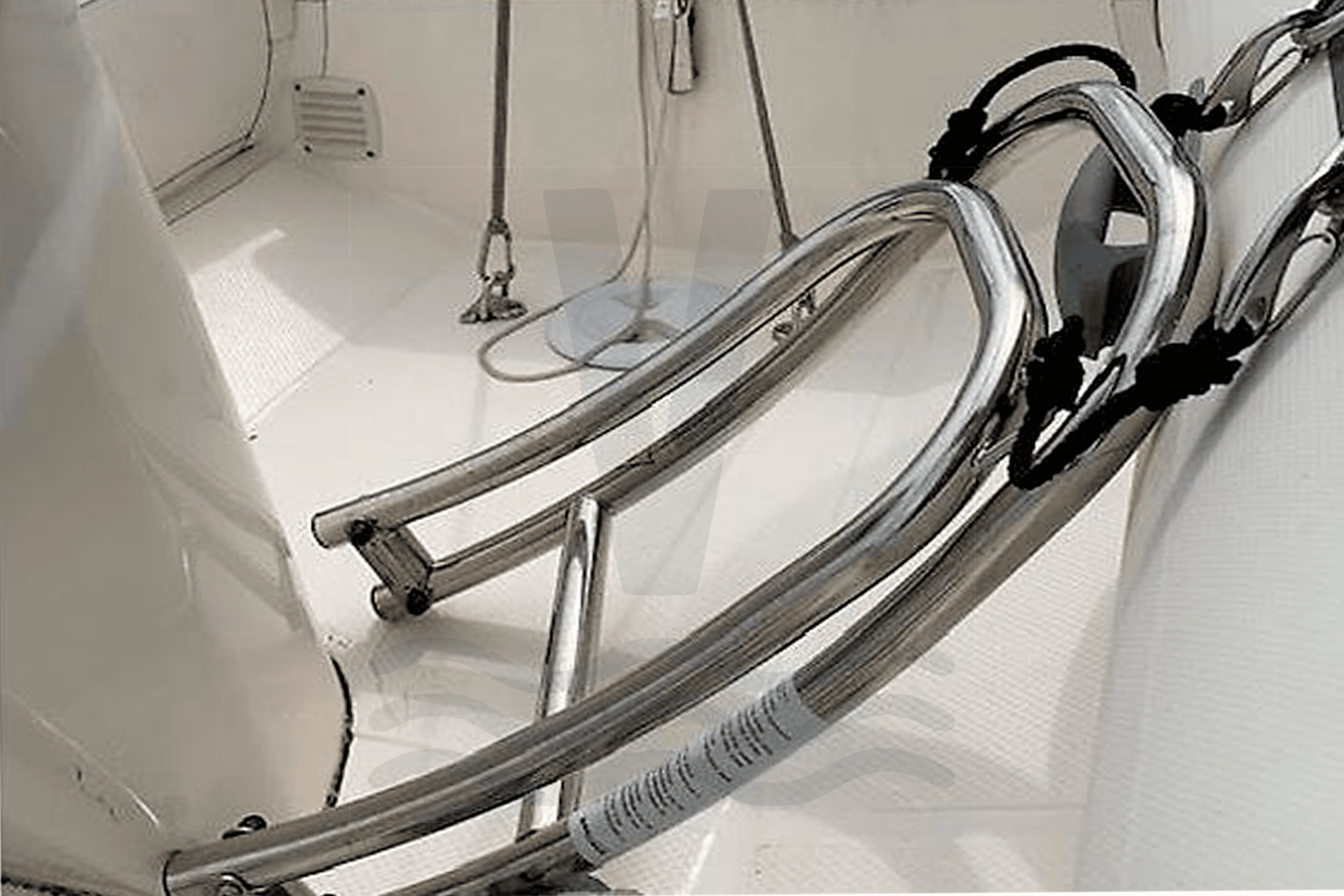 3-Step Folding Ladder for Inflatable Boats, Pontoons, and Dinghy