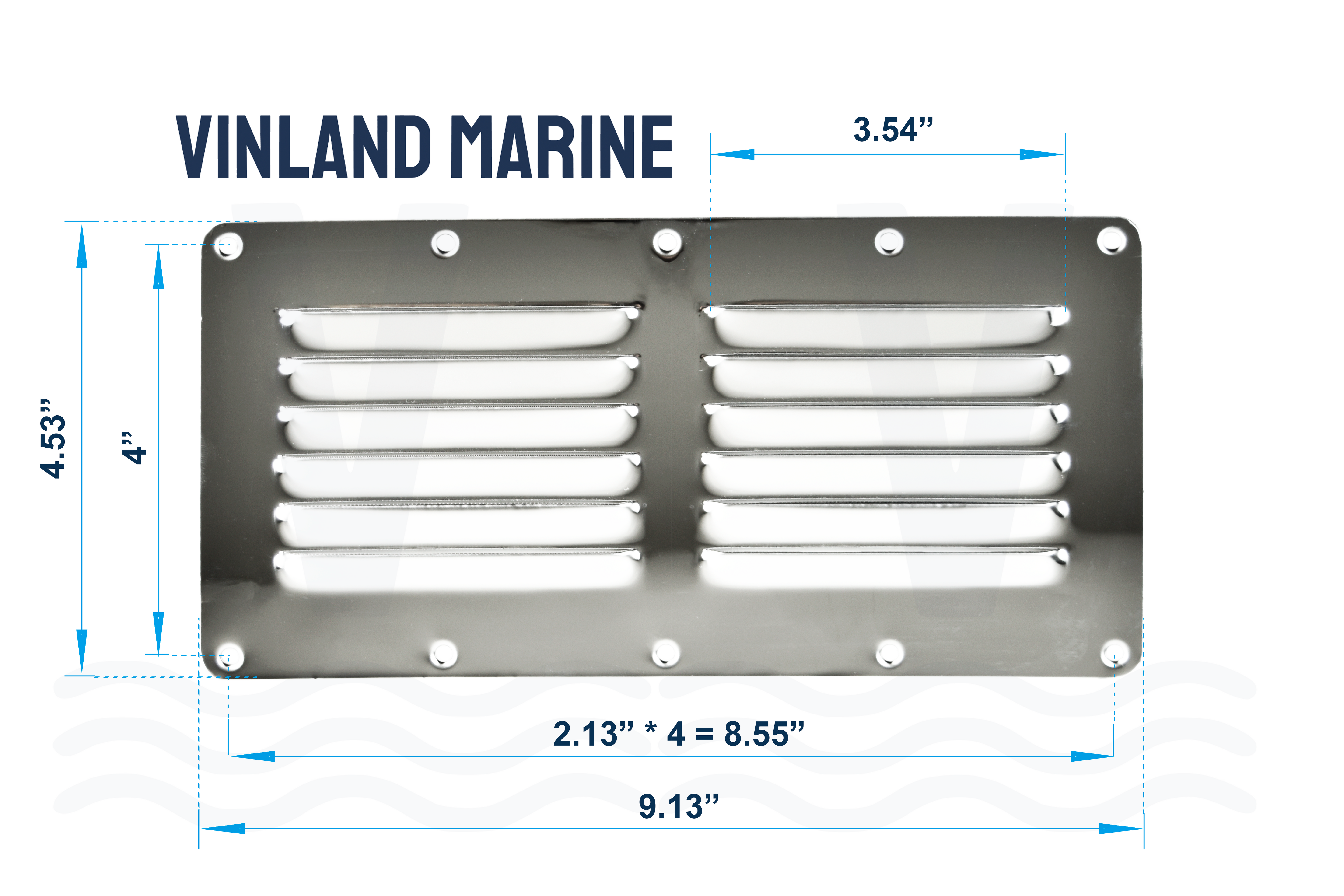 304 Stainless Steel Stamped Louvered Vent Cover