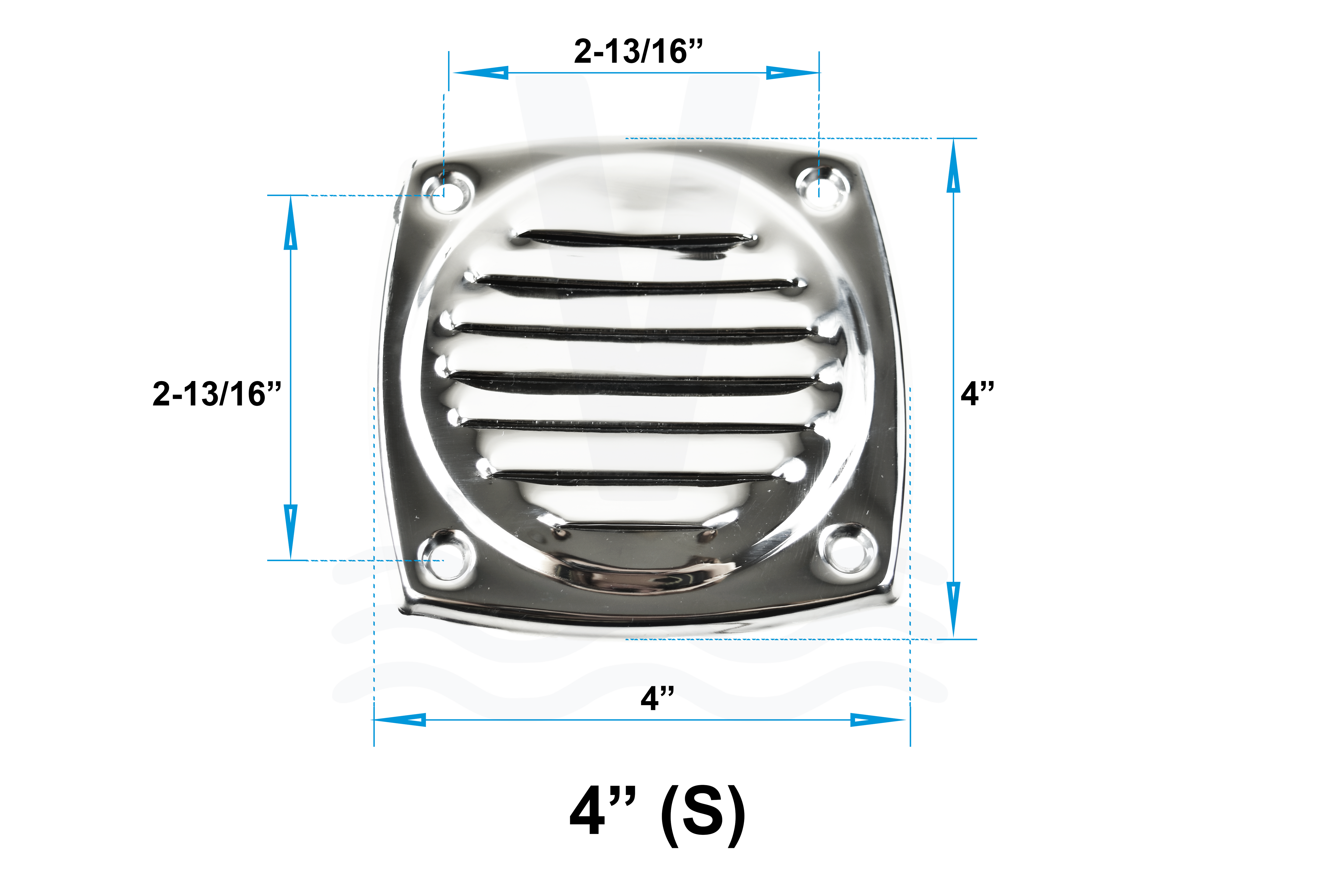 304 Stainless Steel Louvered Vent Cover