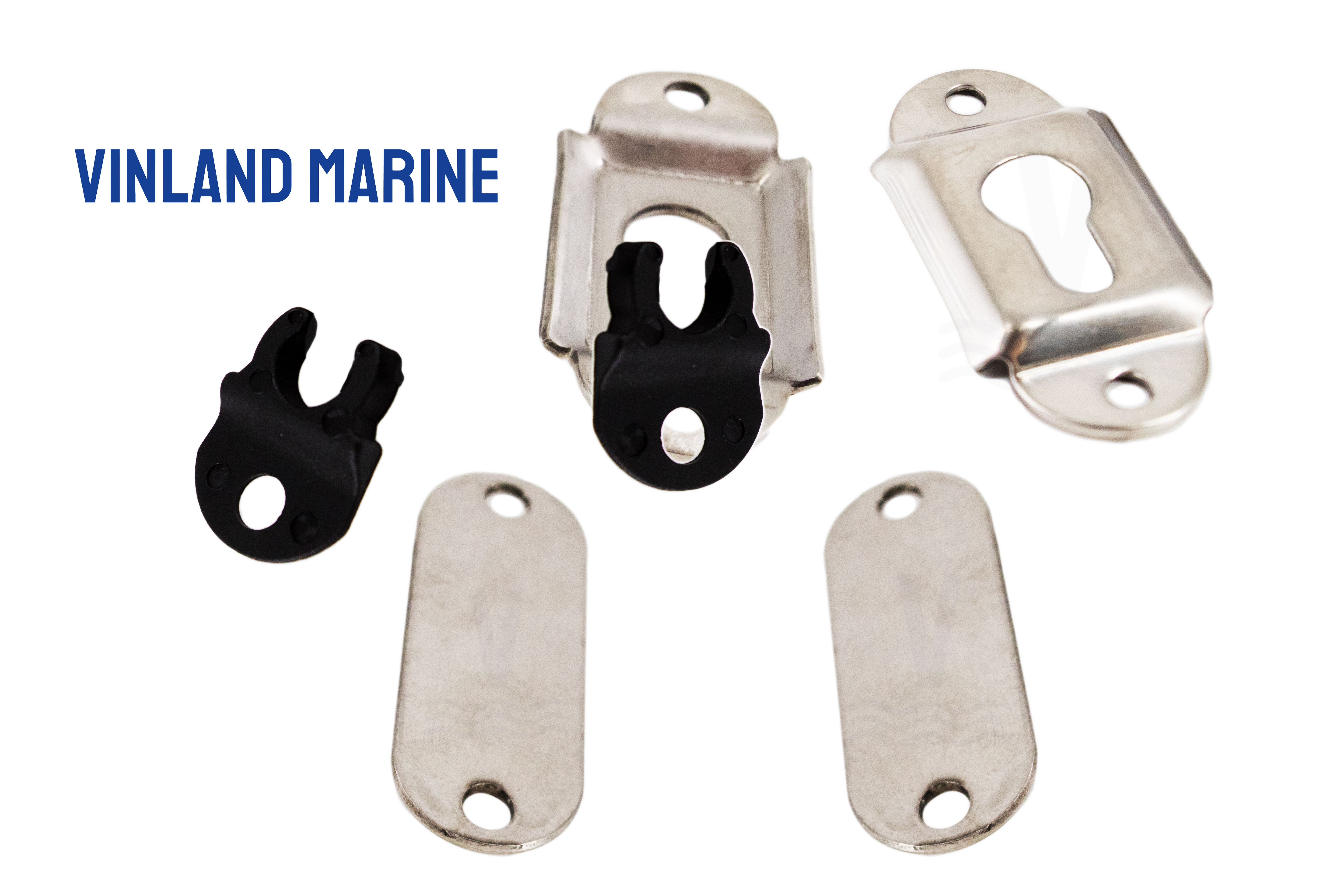 Vinland Marine Removable gunwale boat ladder brackets disassembled 3