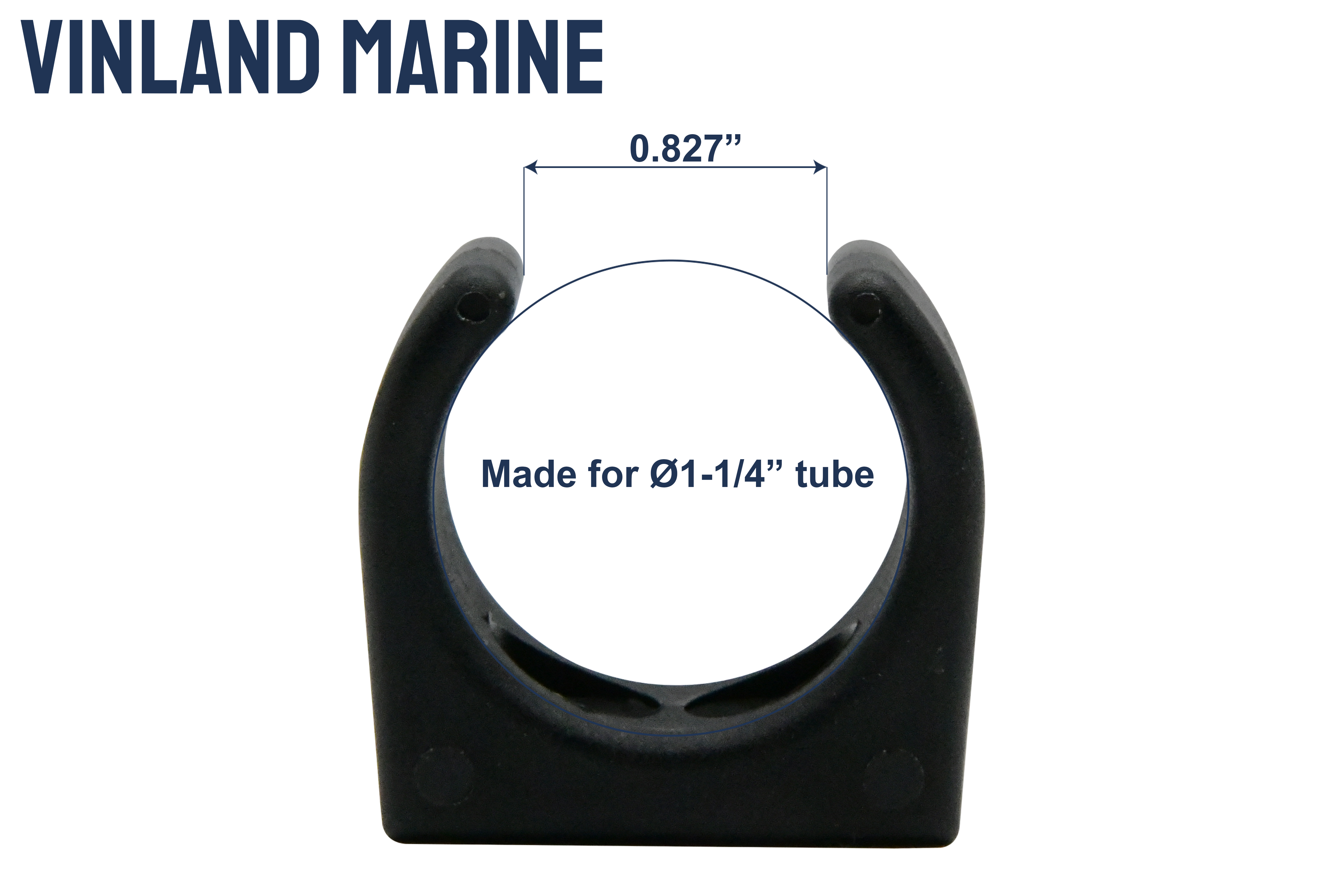 Vinland Marine 1-1/4 inch Boat Stowage Clip Black Nylon Boat Storage Clip