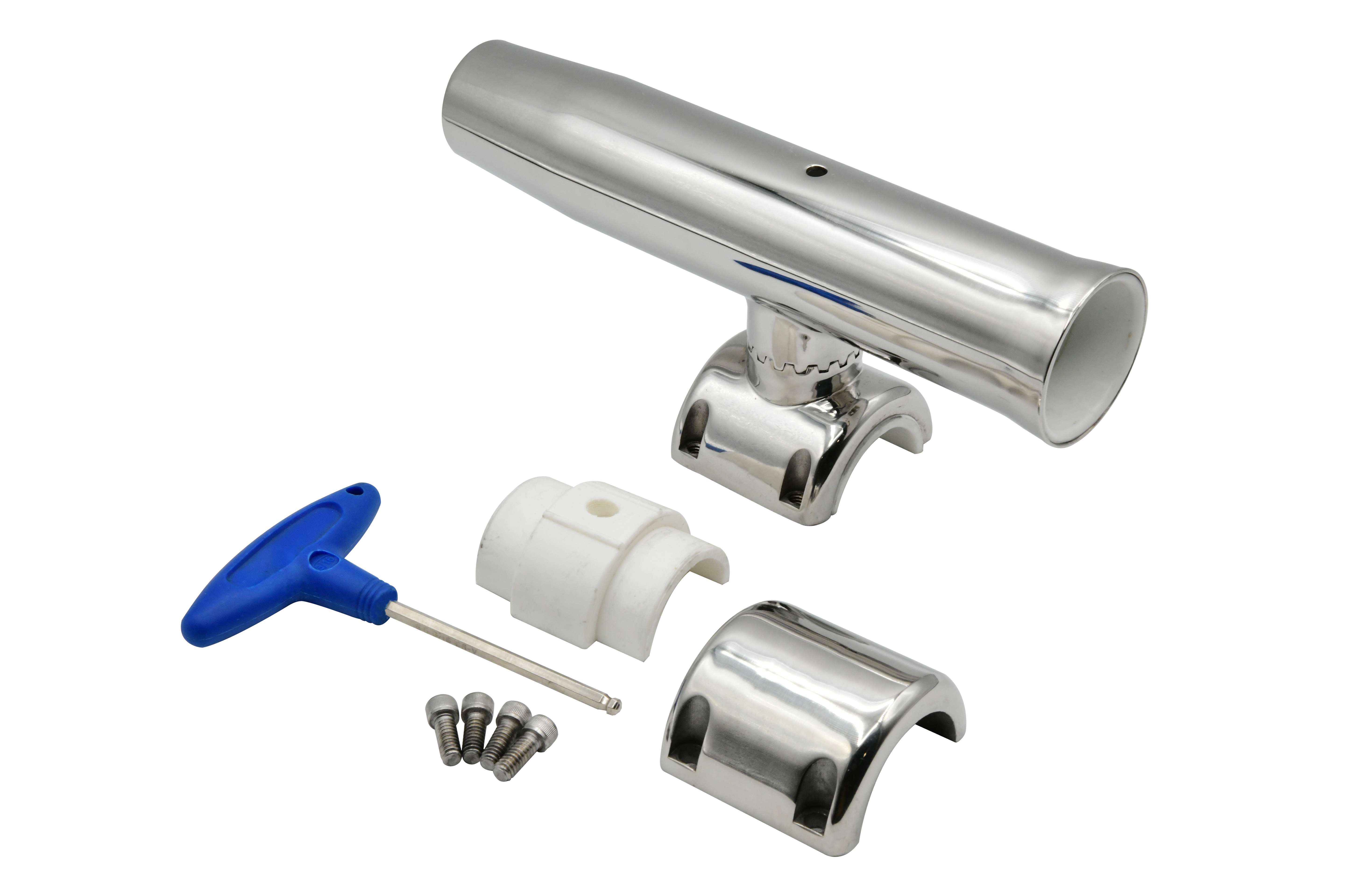 Vinland Marine 304SS Clamp On Rod Holder for Ø1-1/2"~1-5/8" Exploded View (S4625LN)