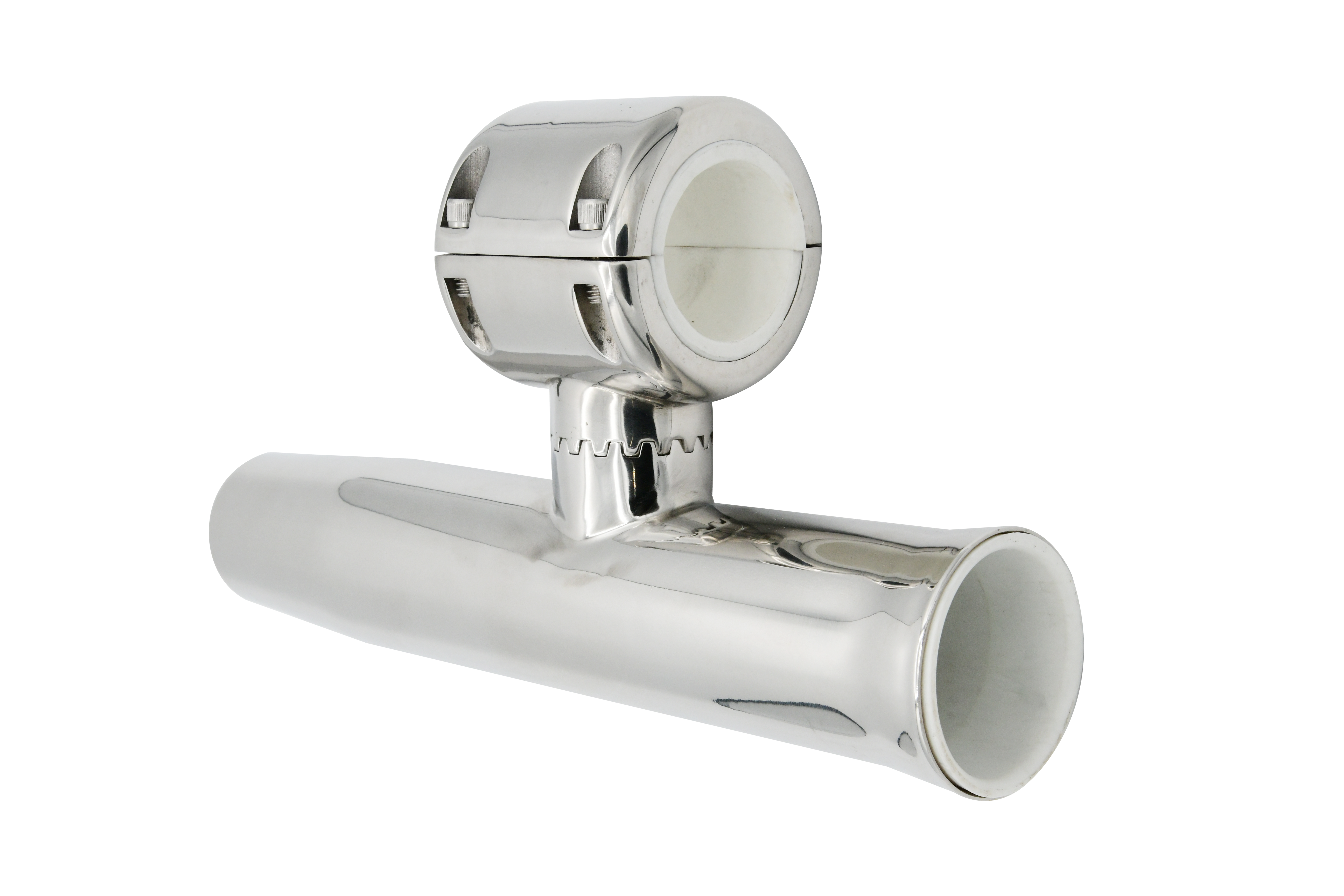 Vinland Marine 304SS Clamp On Rod Holder for Ø1-1/2"~1-5/8" Side View (S4625LN)