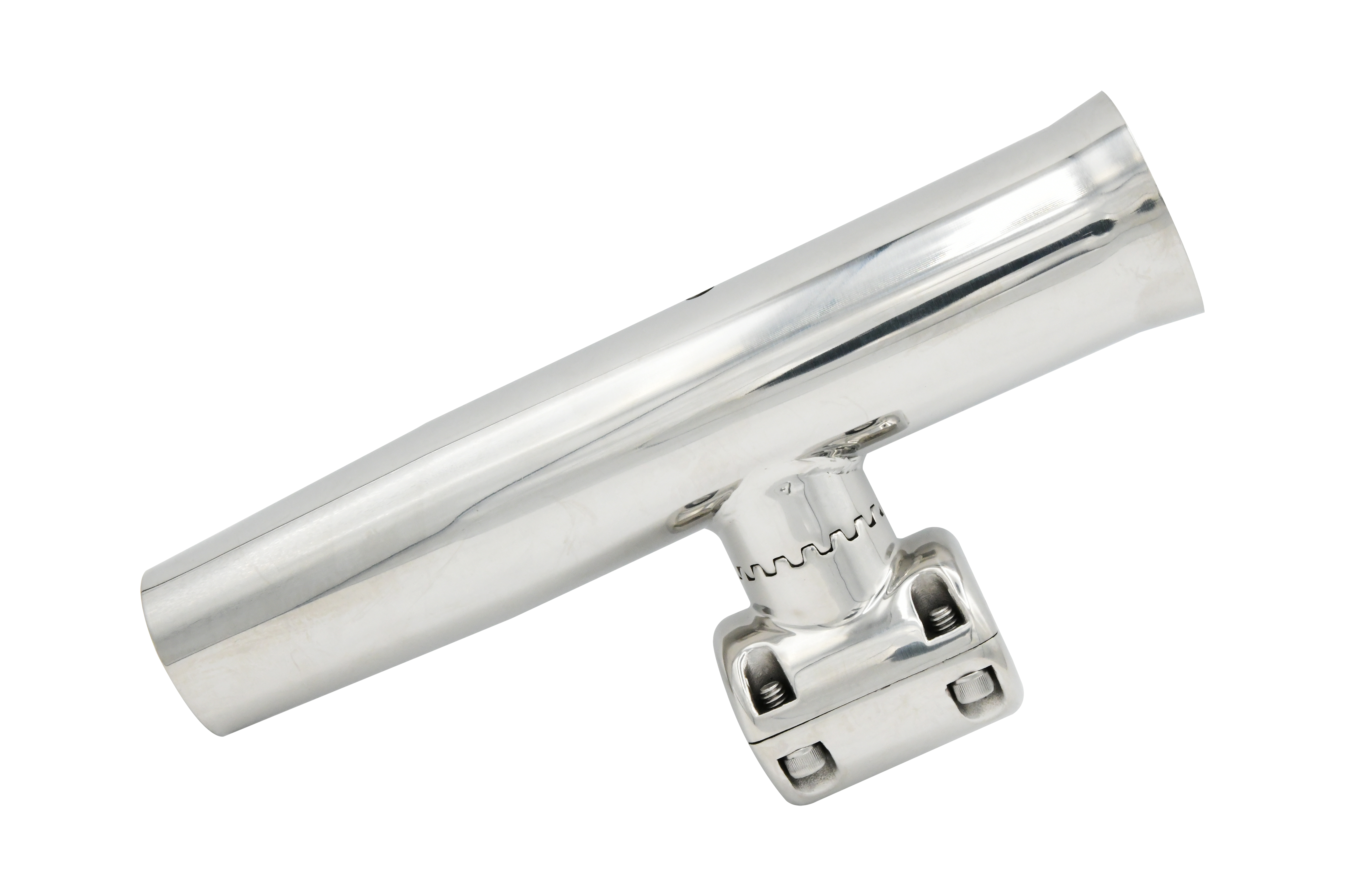 Vinland Marine 304SS Clamp On Rod Holder for Ø7/8"~1" Front View 2 (S4625SN)