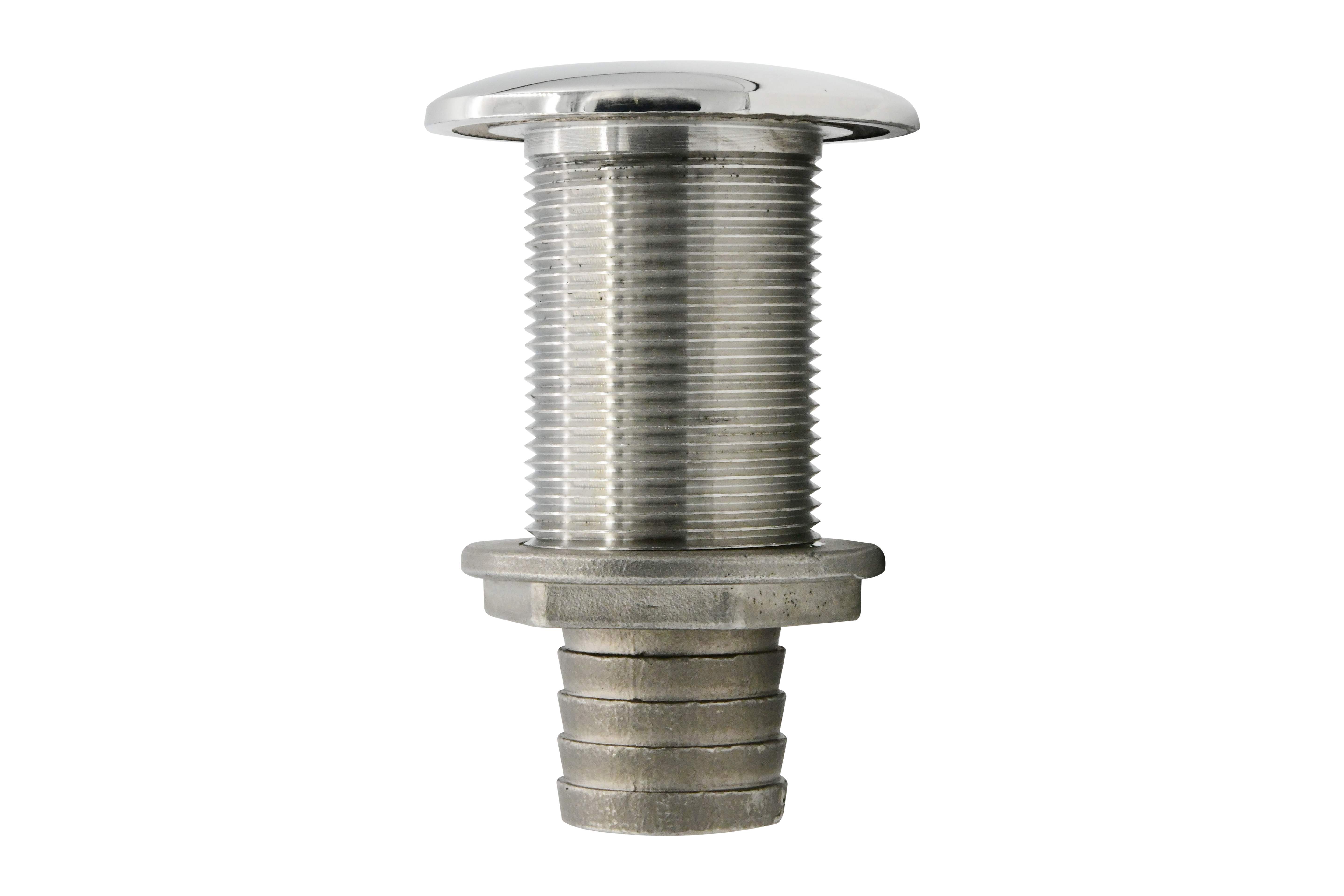 Vinland Marine 316SS Thru-Hull Fitting Hose Ø1-1/4”; Thread 1-1/4”-11.5NPS Front View (S4853A)