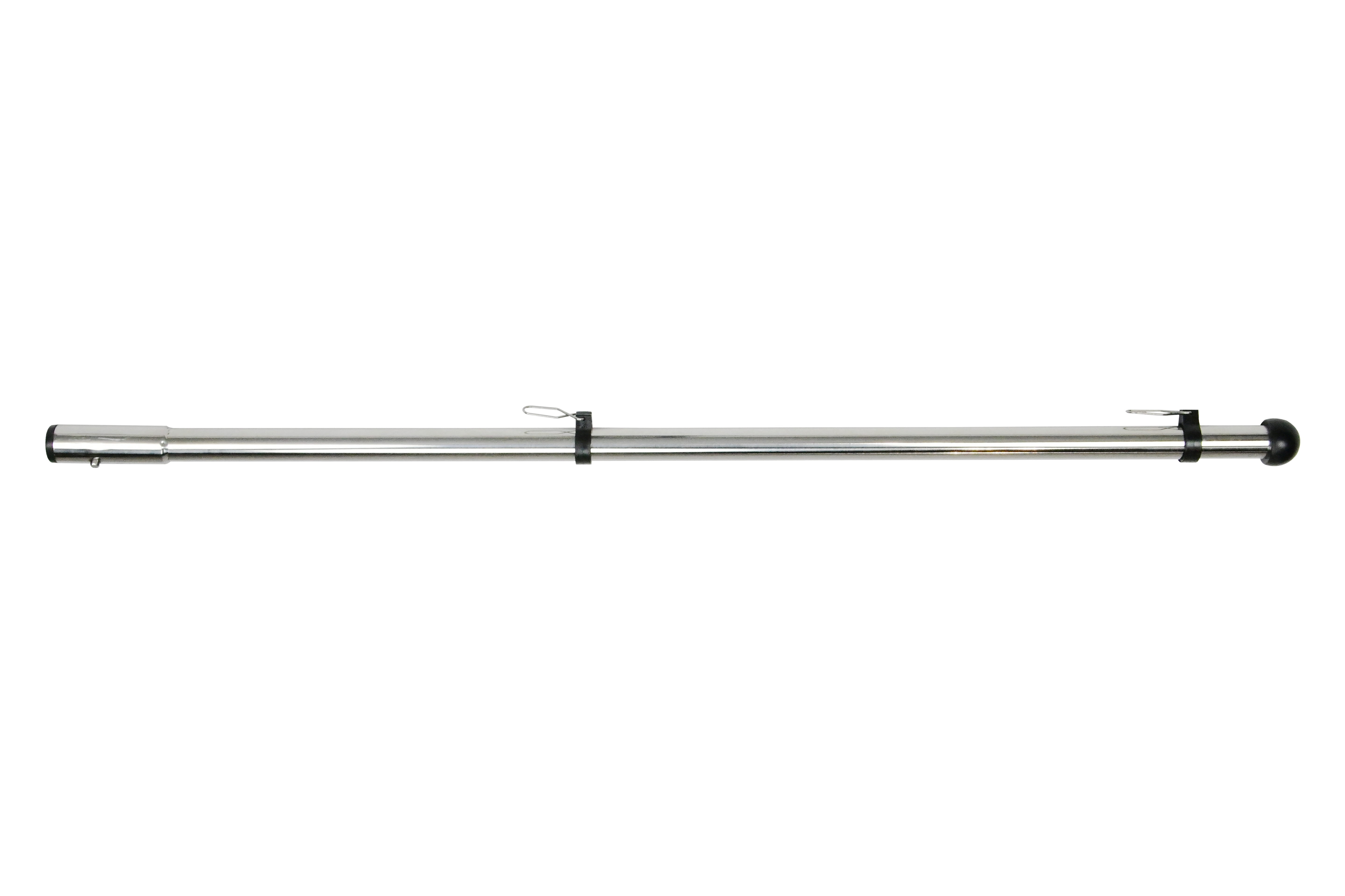 Vinland Marine 32" Flagpole with Angled 30° Flush Mount Base w/Adjustable Flag Clamp, Base+Flagpole Laid Flat View (A7939SY1)