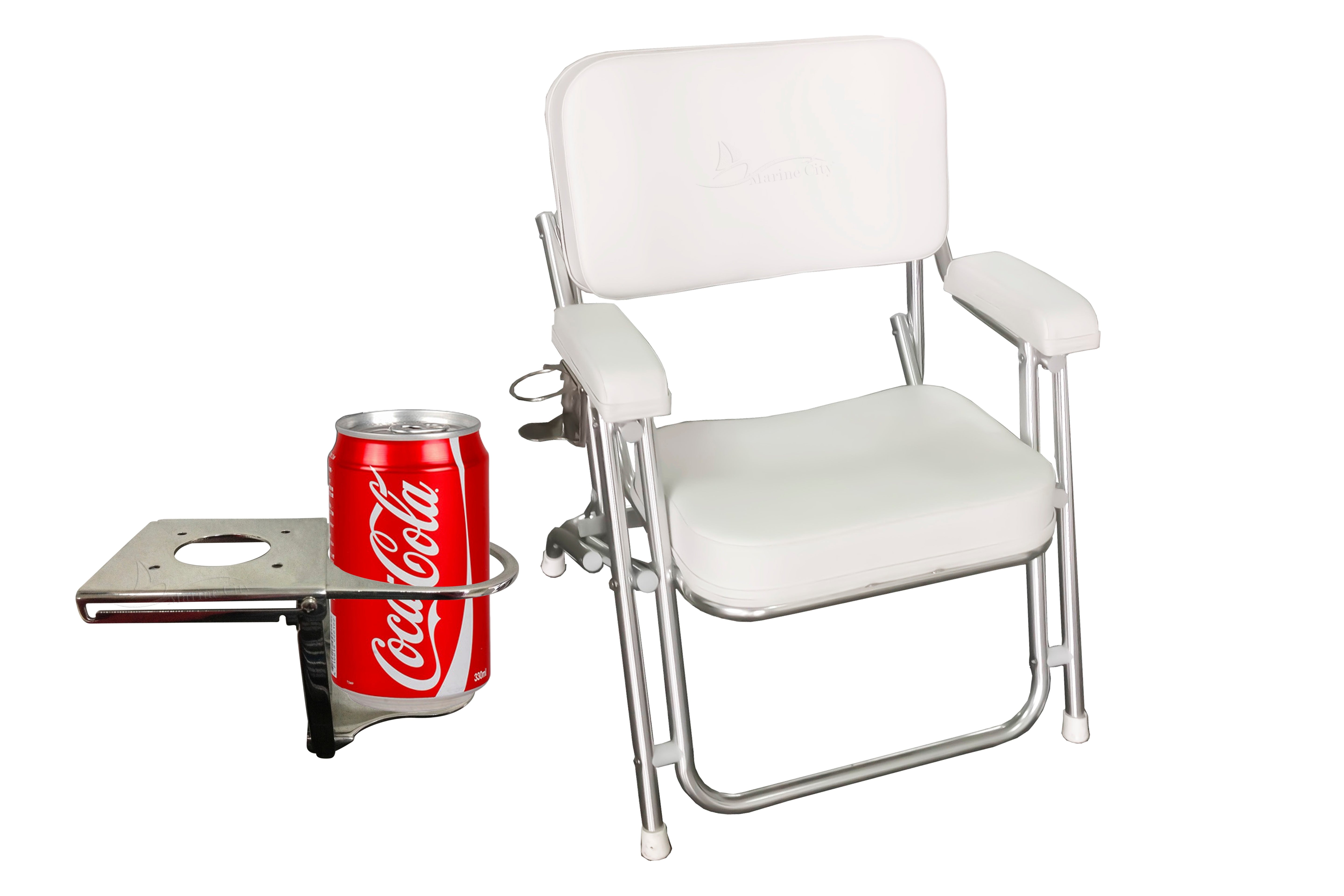 Vinland Marine Aluminum Folding Deck Chair cup holder