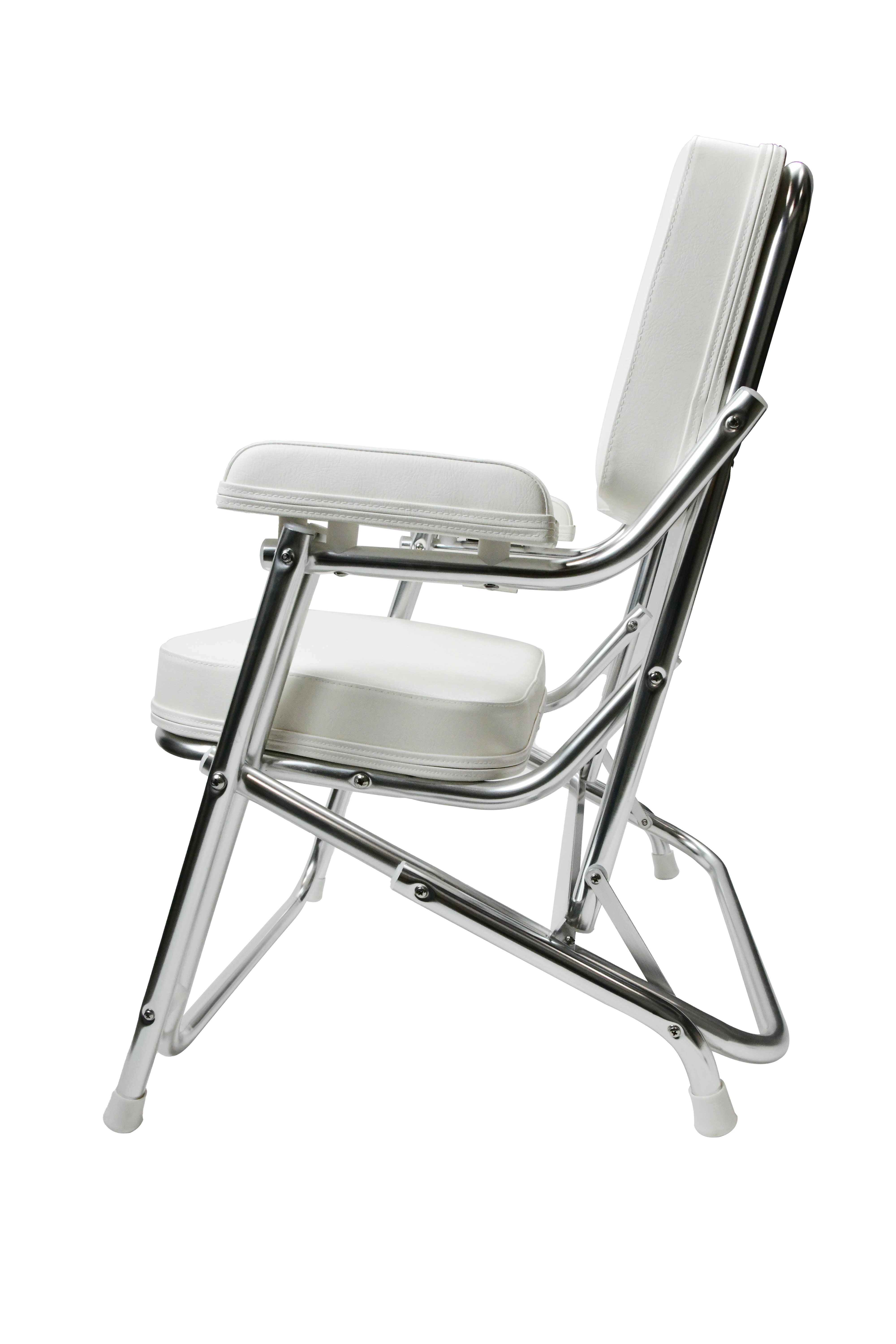 Vinland Marine Aluminum Folding Deck Chair side view