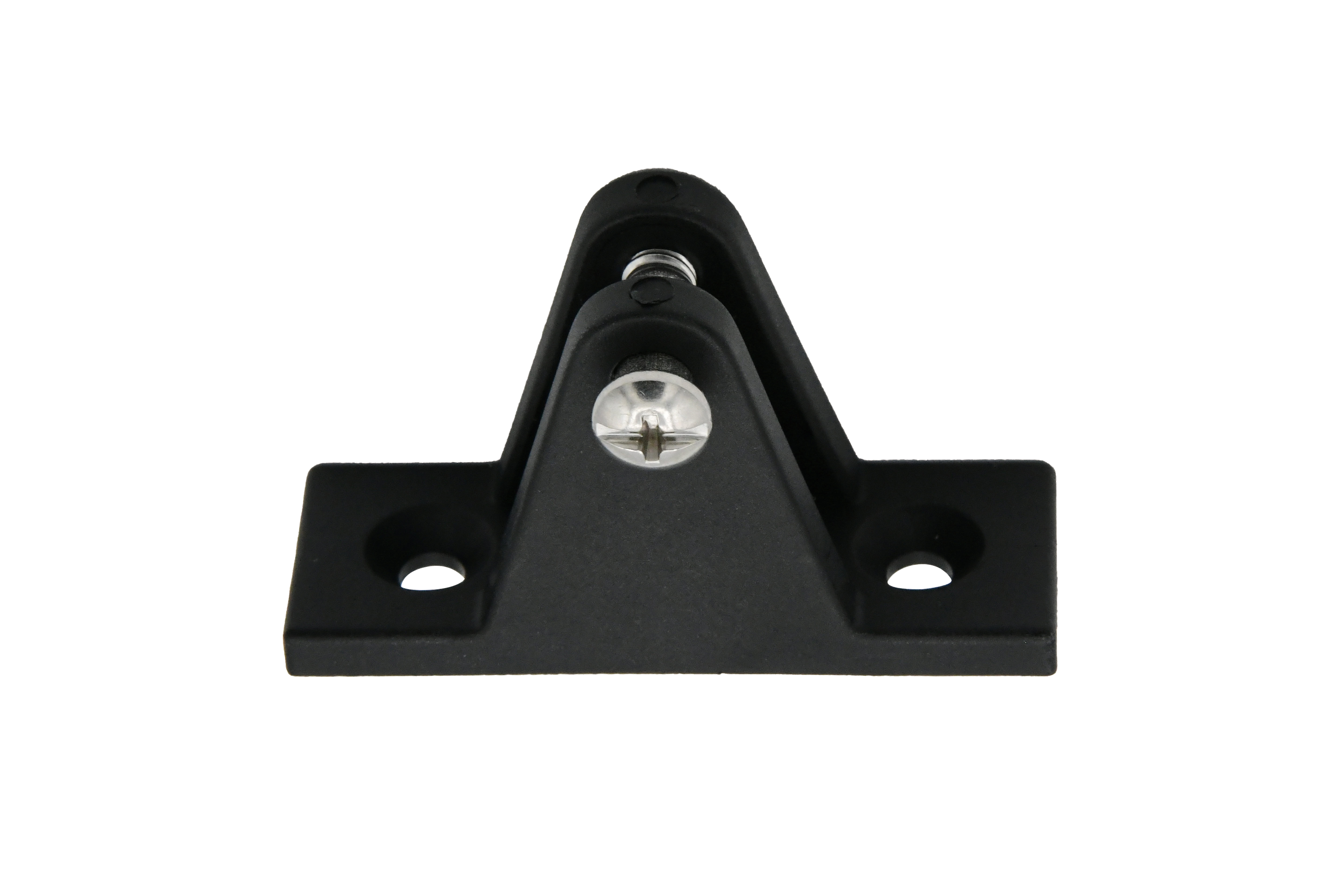 Vinland Marine Black Nylon Deck Hinge Vertical; Base width 13/16" Front View (P4808)