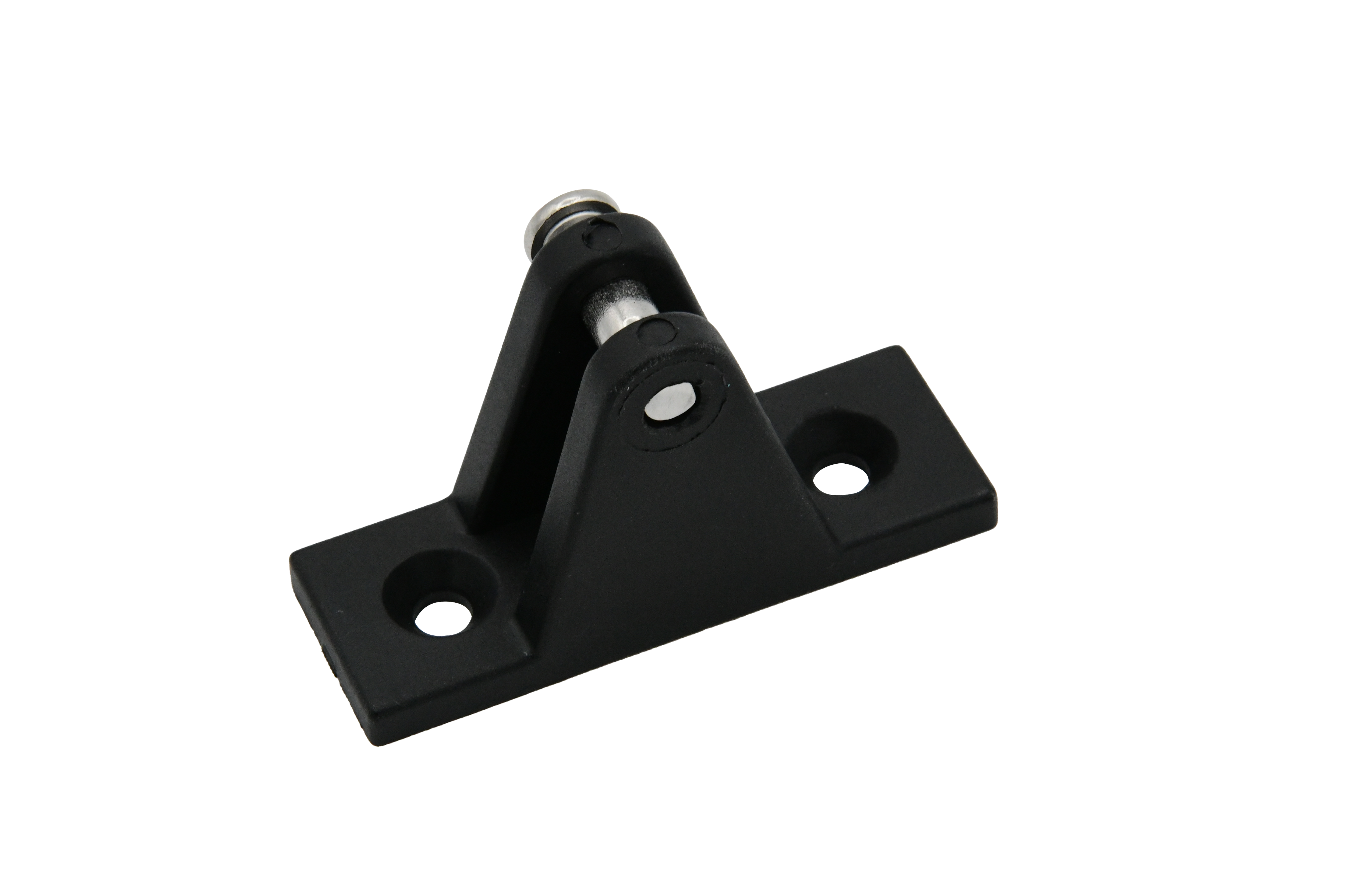Vinland Marine Black Nylon Deck Hinge Vertical; Base width 13/16" Rear View (P4808)