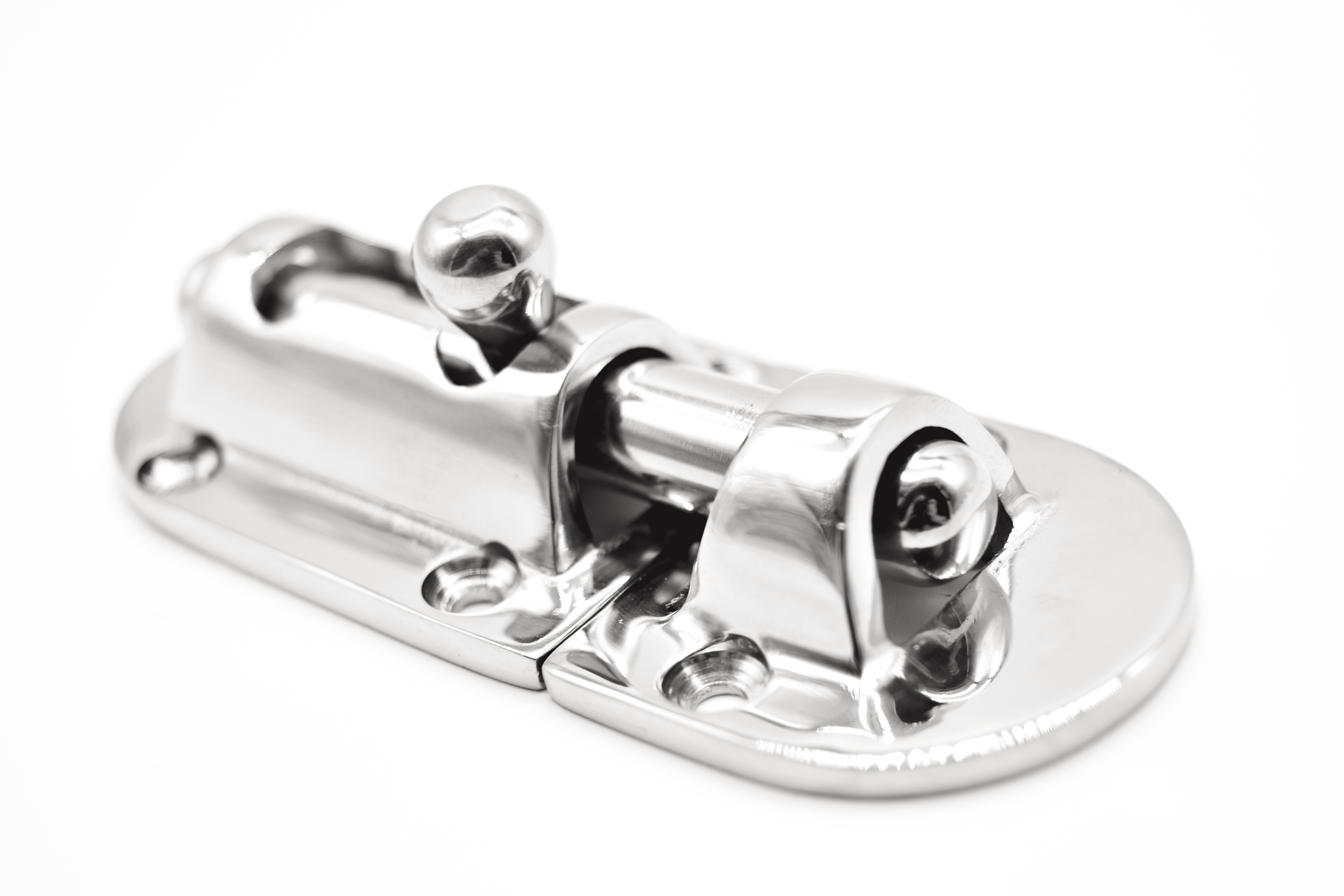 Vinland Marine Casted Heavy Duty Barrel Bolt 3-1/2" Close-up View (S4875AS)