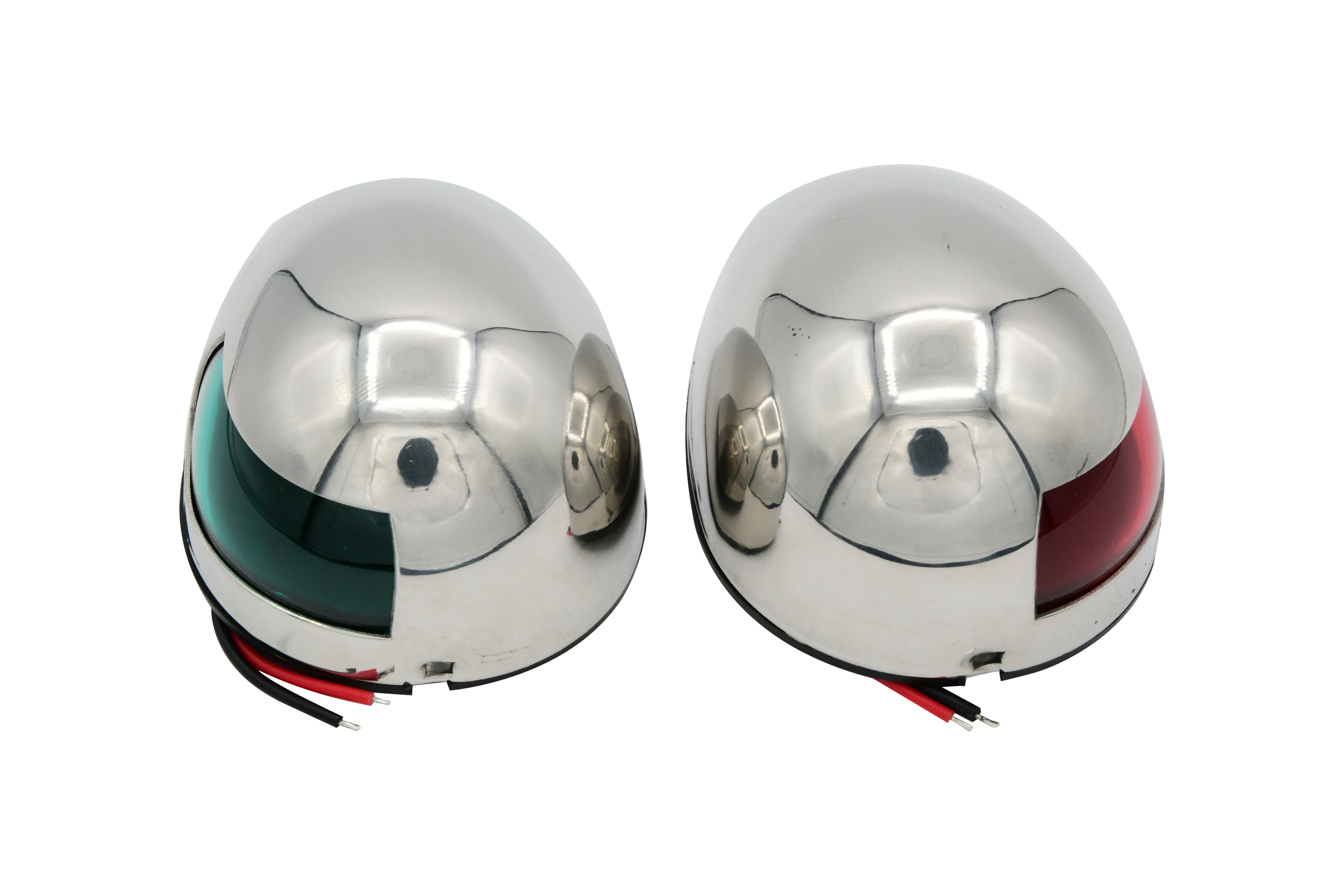Vinland Marine LED Navigation Lights, LED Marine running lights, Green and Red, back side of the lights