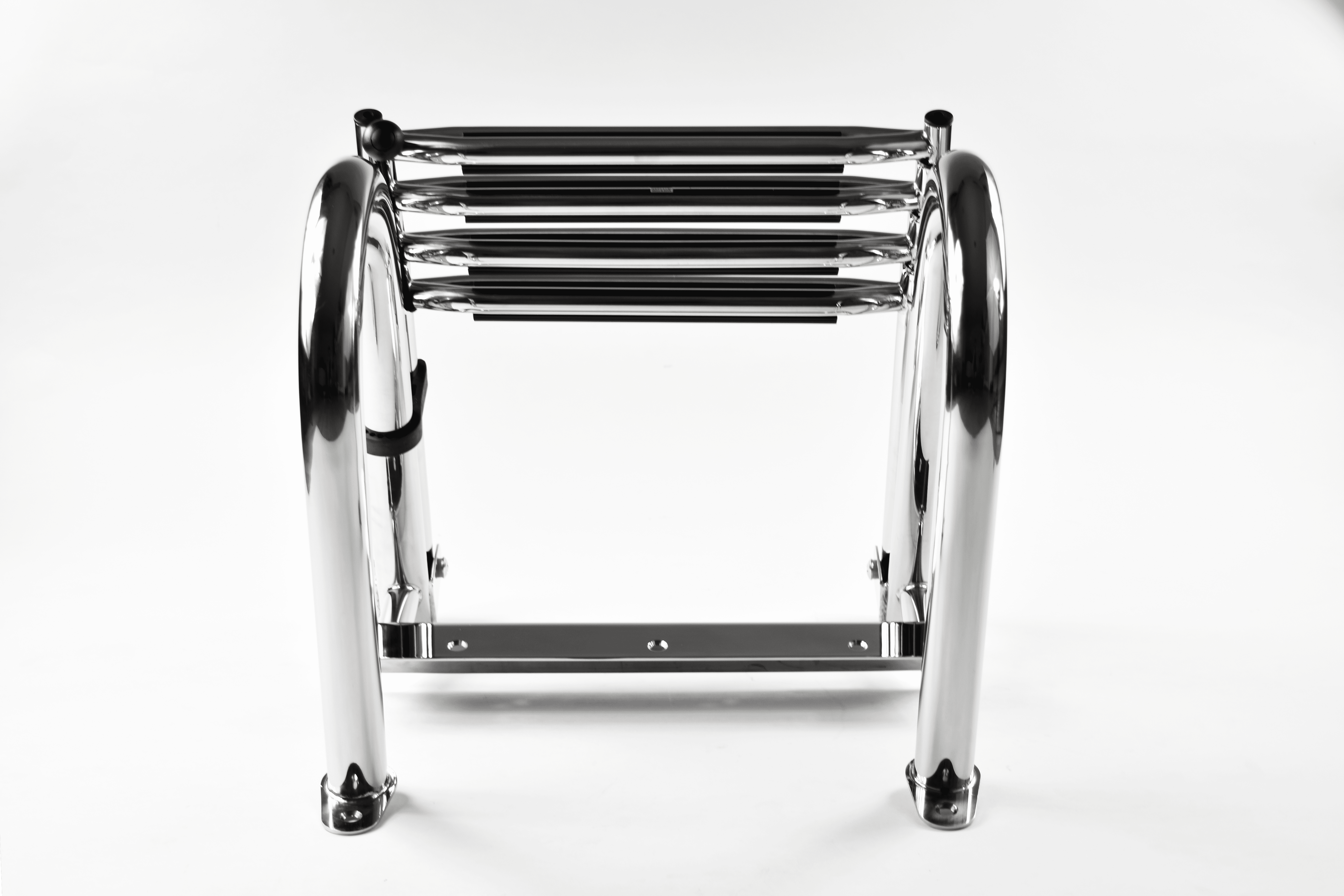 Vinland Marine Pontoon Ladder with Grab Rail Over Platform 304 Stainless Steel Safe Boarding