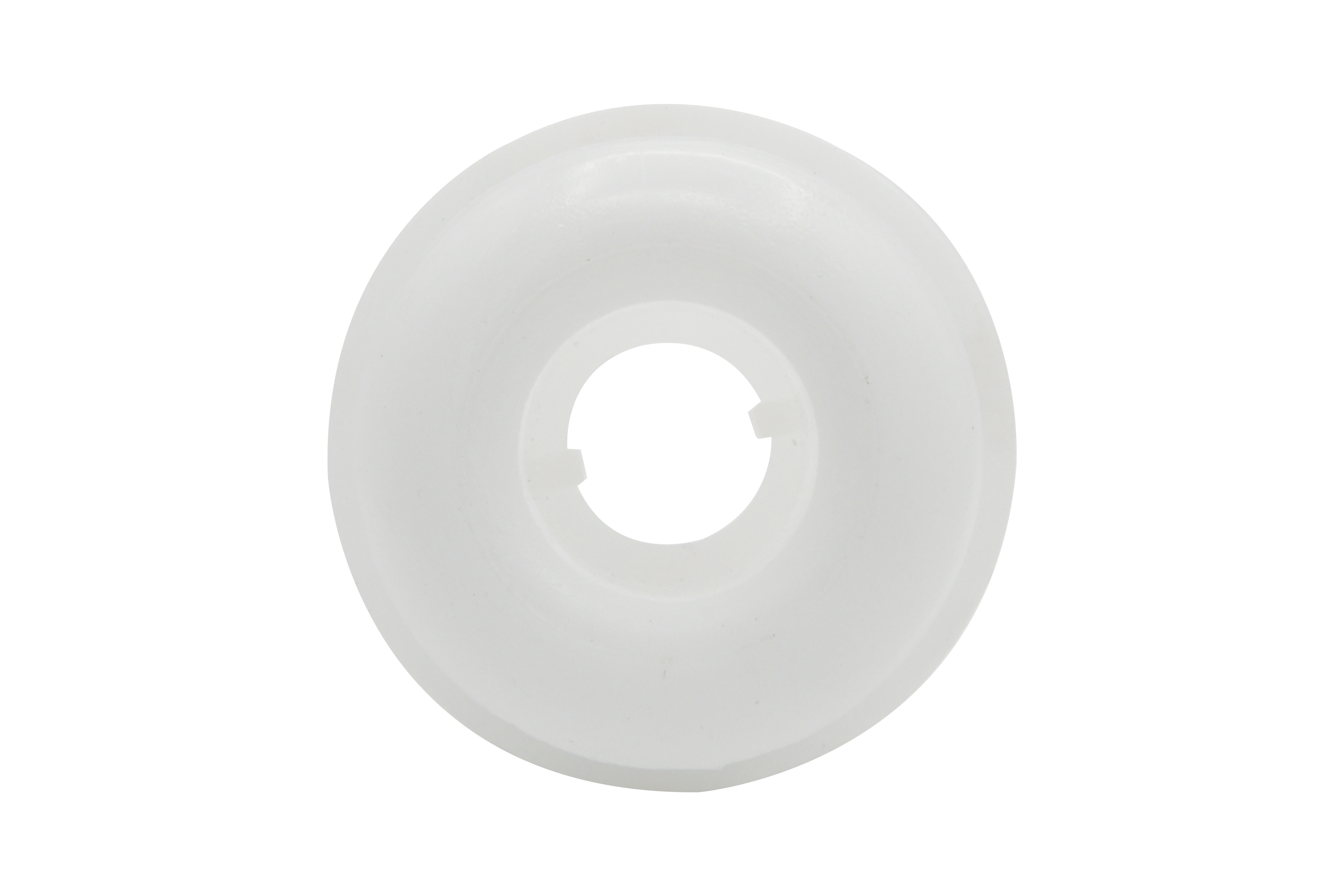 Vinland Marine White Delrin Plastic Thru-Hull Ø1" hose; 3-3/8” depth Top View (P4858W)