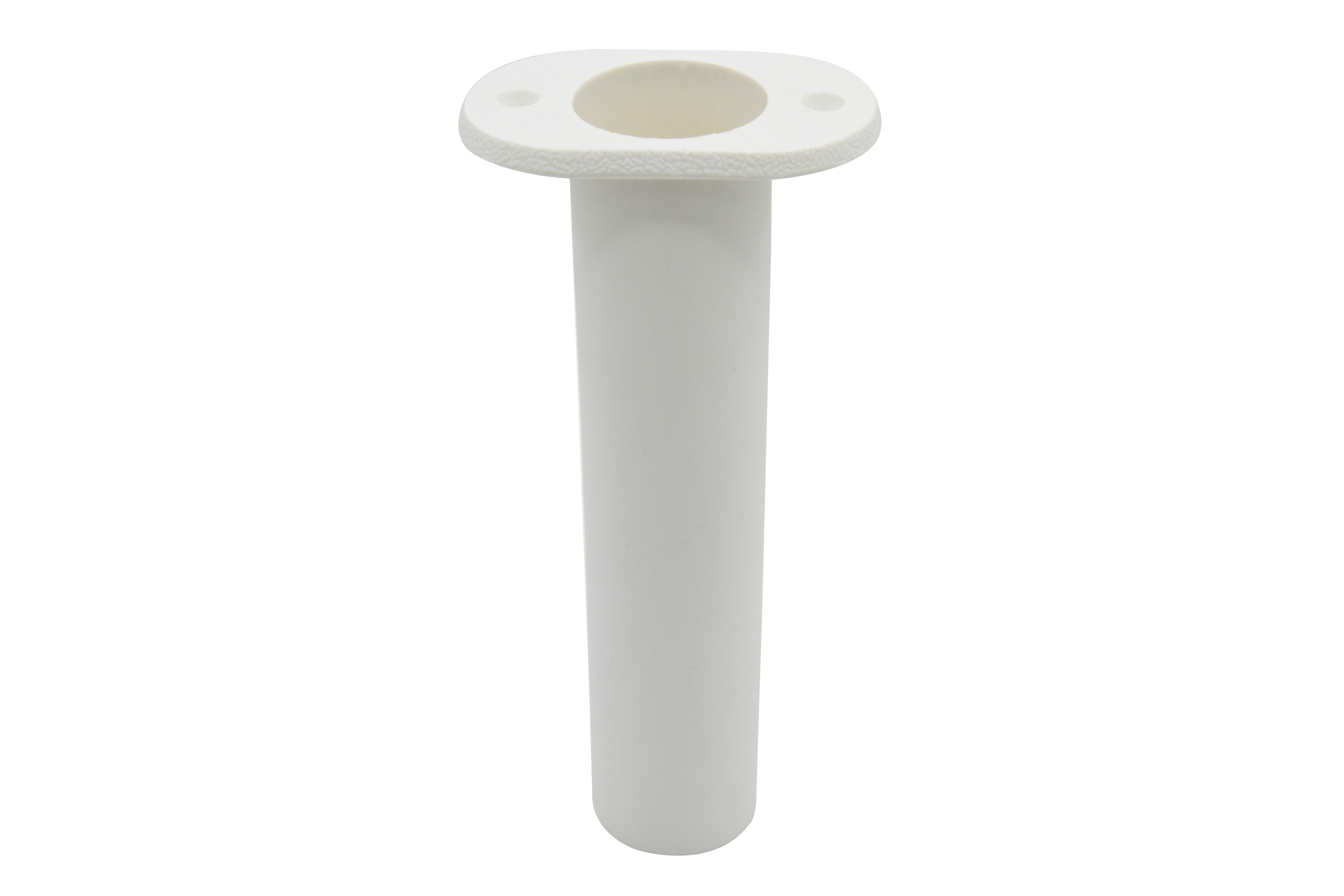 Vinland Marine White Plastic 90° Flush Mount Rod Holder, Ø1-1/2" Front View (P7893W)