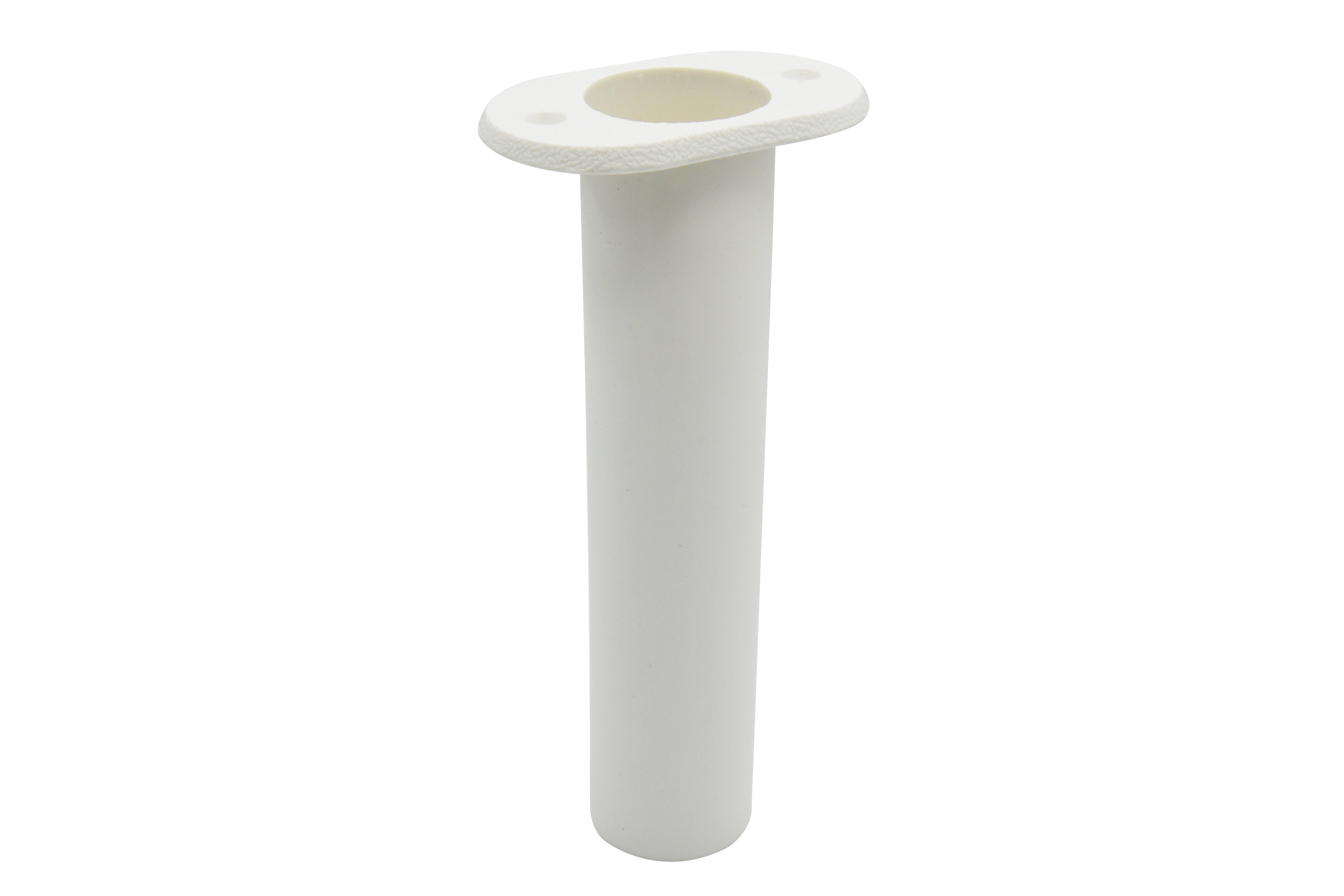 Vinland Marine White Plastic 90° Flush Mount Rod Holder, Ø1-1/2" Side View (P7893W)