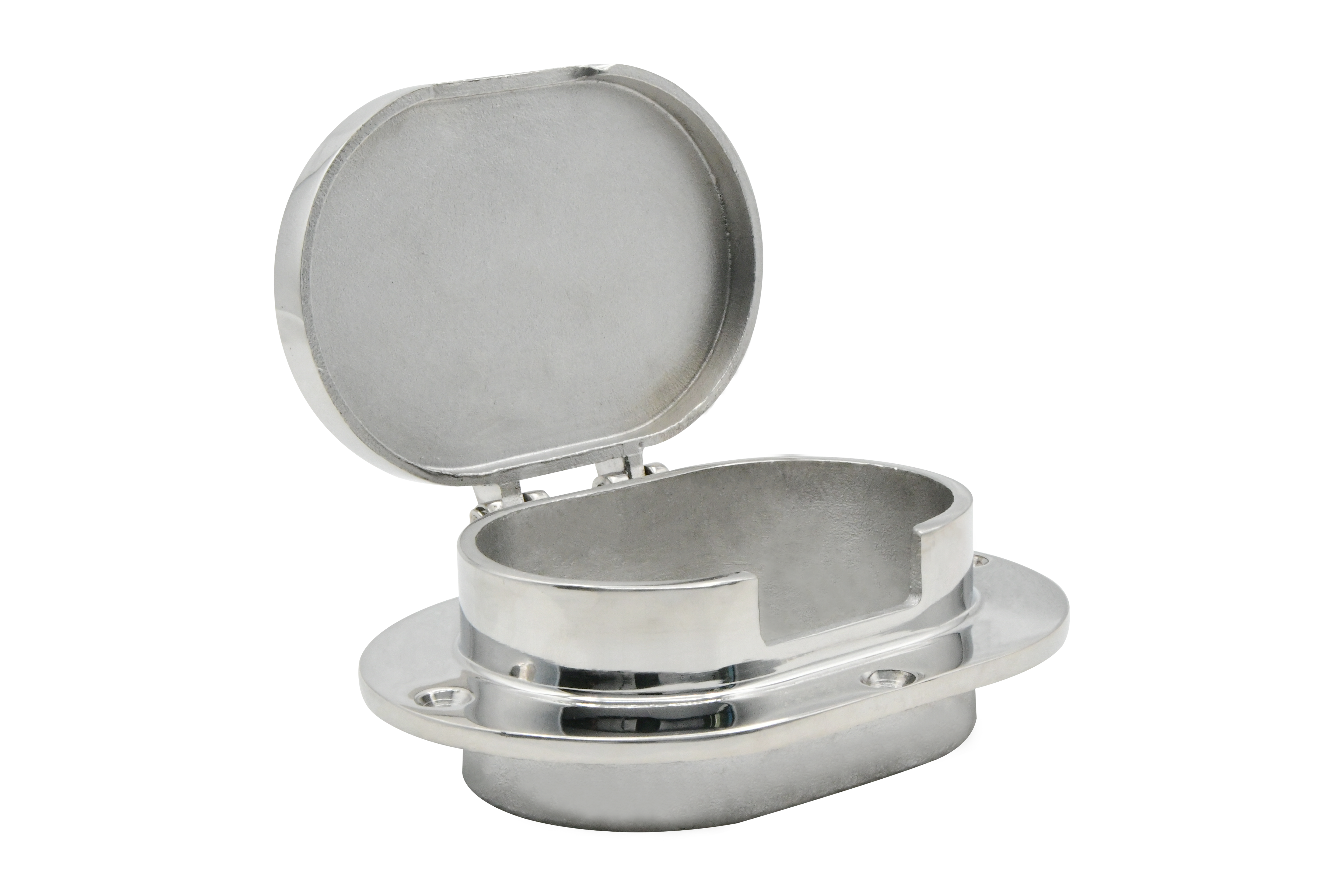 Vinland Marine Hinged Deck Pipe Cast 316 Stainless Steel open