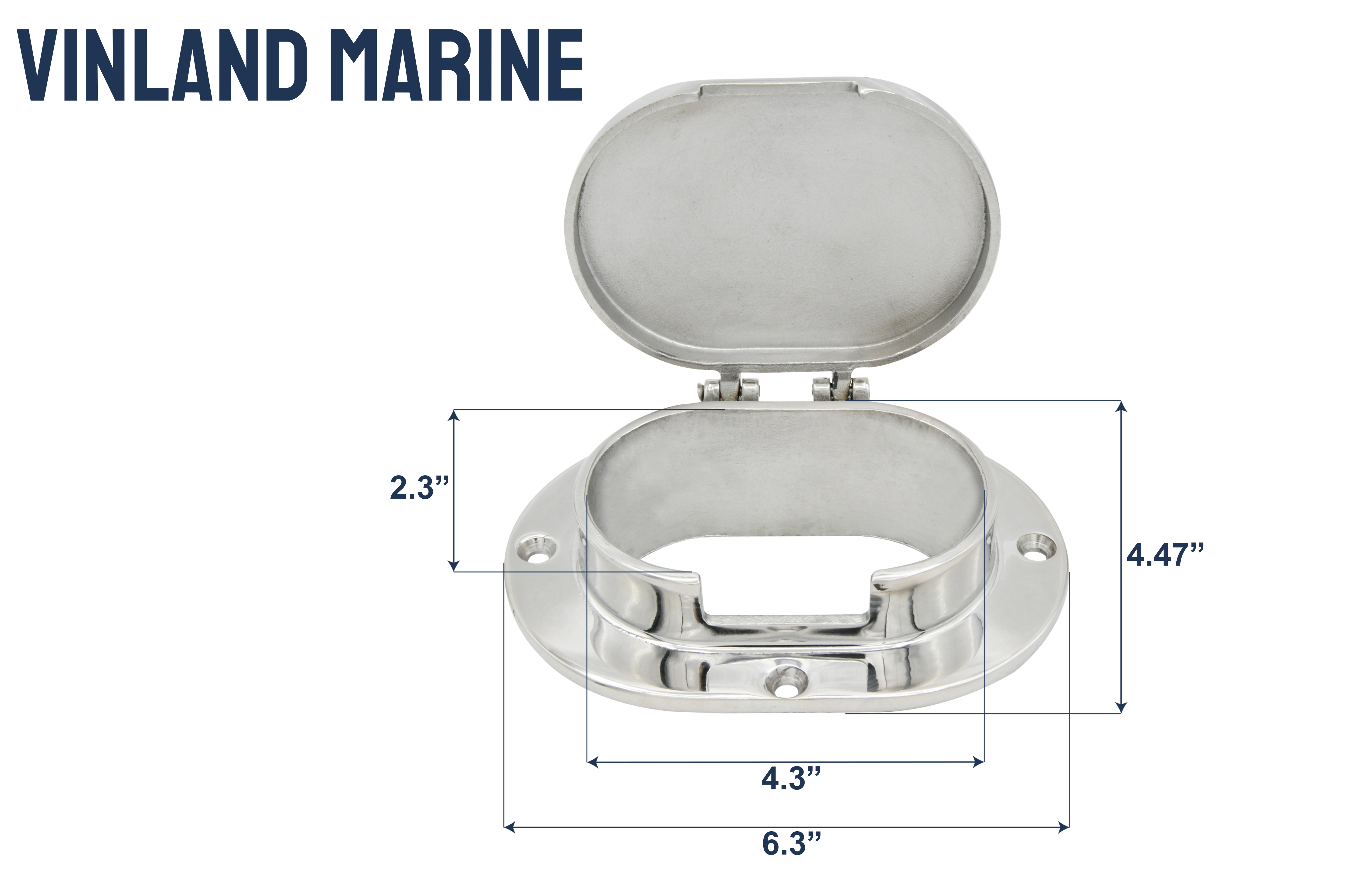 Casted Hinged Oval Chain & Rope Deck Pipe