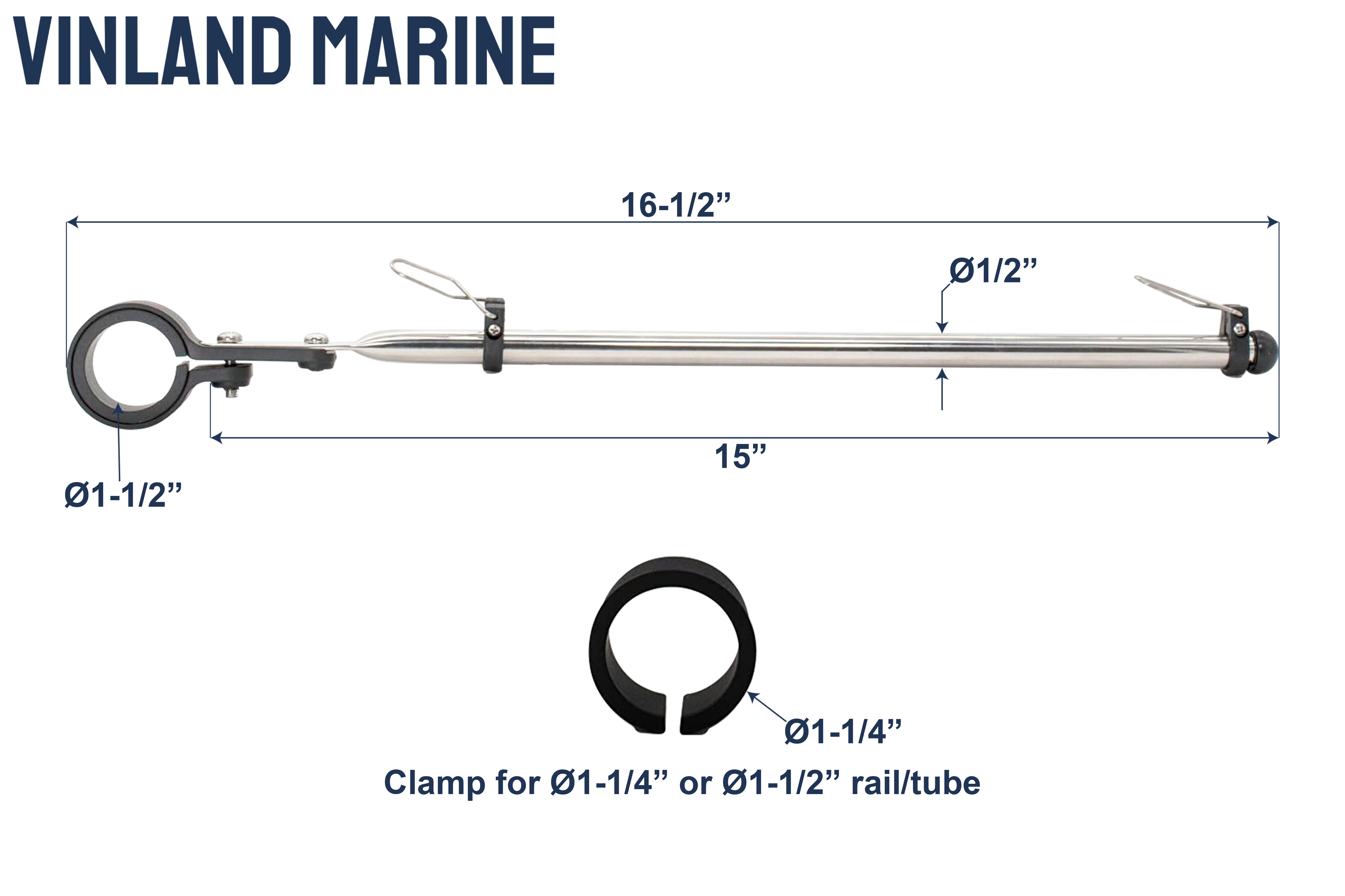 Clamp on Flagpole with Nylon Clamp