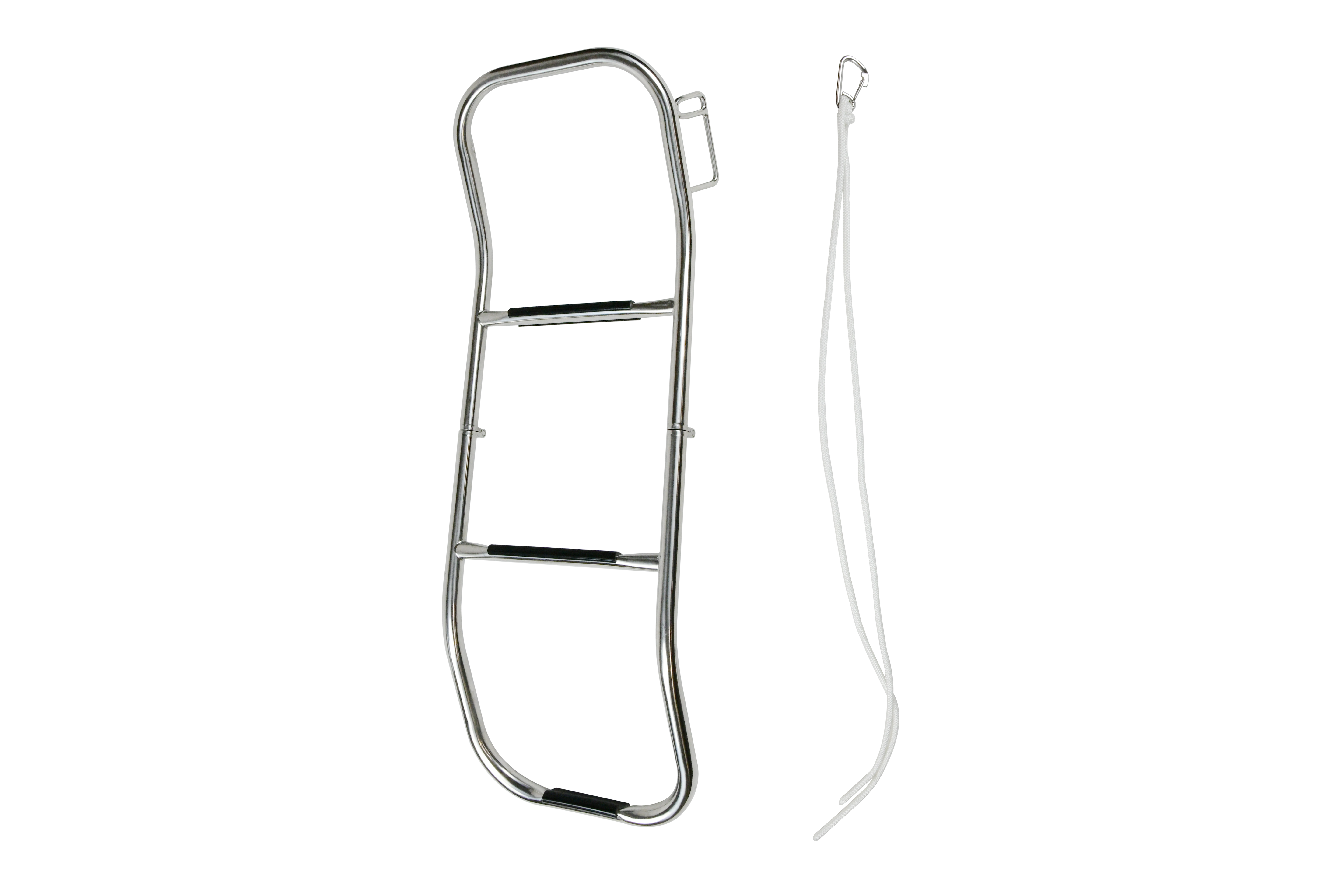 3-Step Folding Ladder for Inflatable Boats, Pontoons, and Dinghy