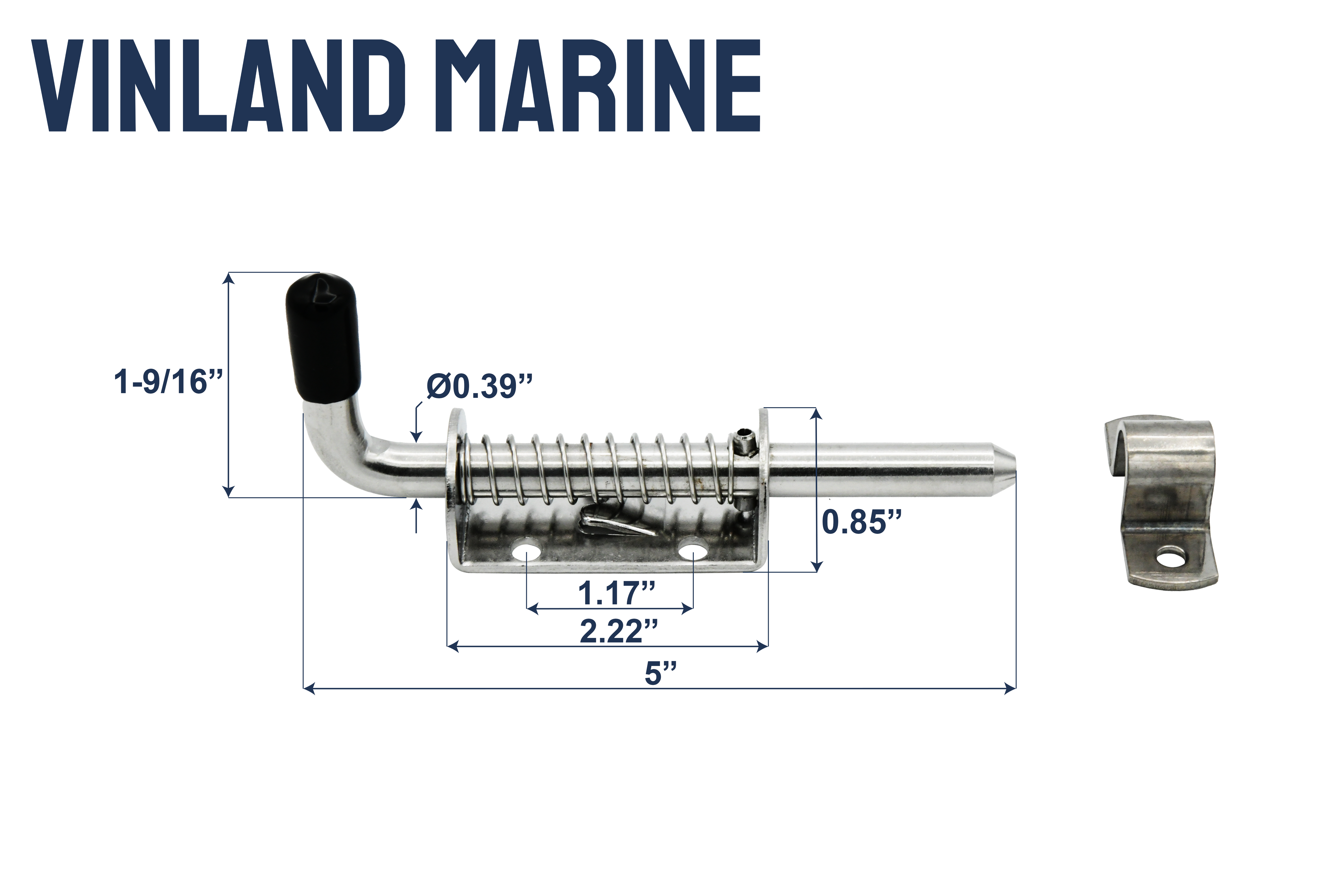 304 Stainless Steel Heavy Duty Spring Loaded Barrel Bolt