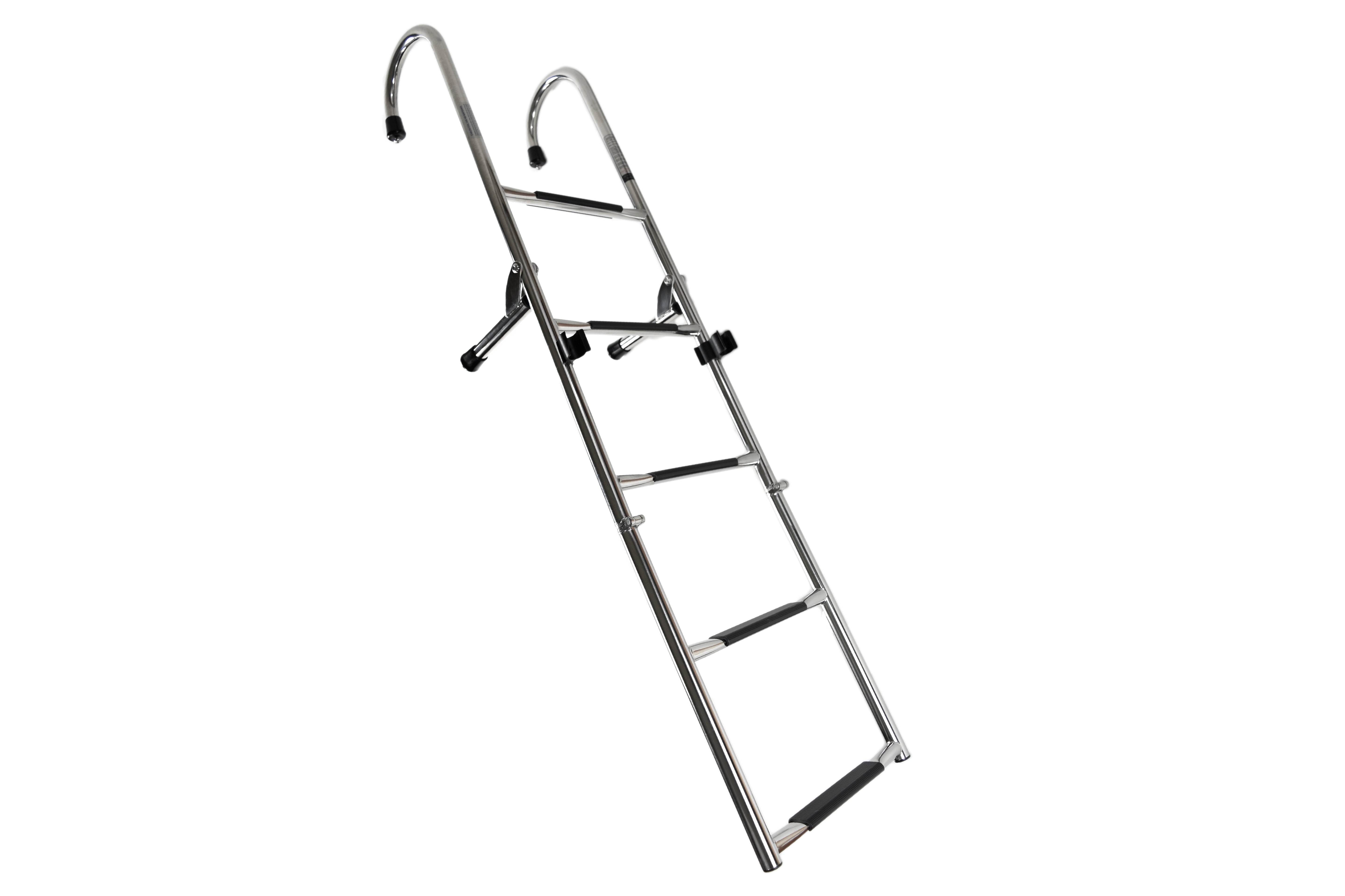 304 Stainless Steel Gunwale-Mounted Folding Removable Ladder