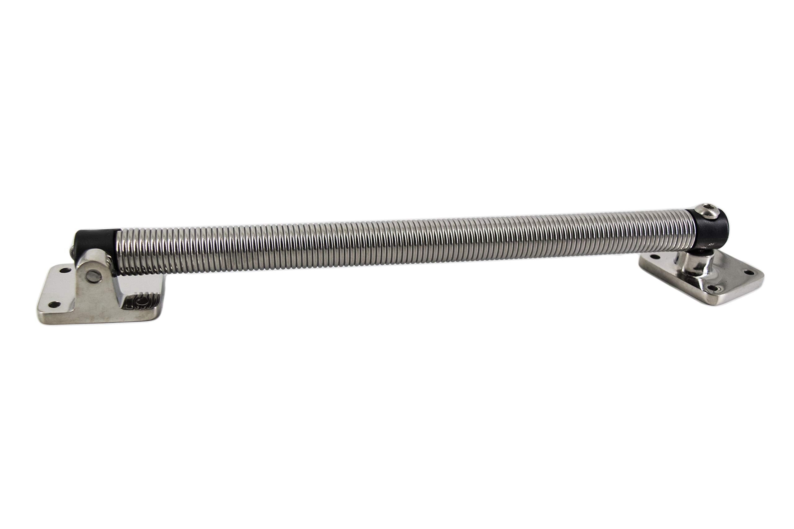 Vinland Marine Heavy Duty Hatch Support Arm with stainless steel finish, side view.