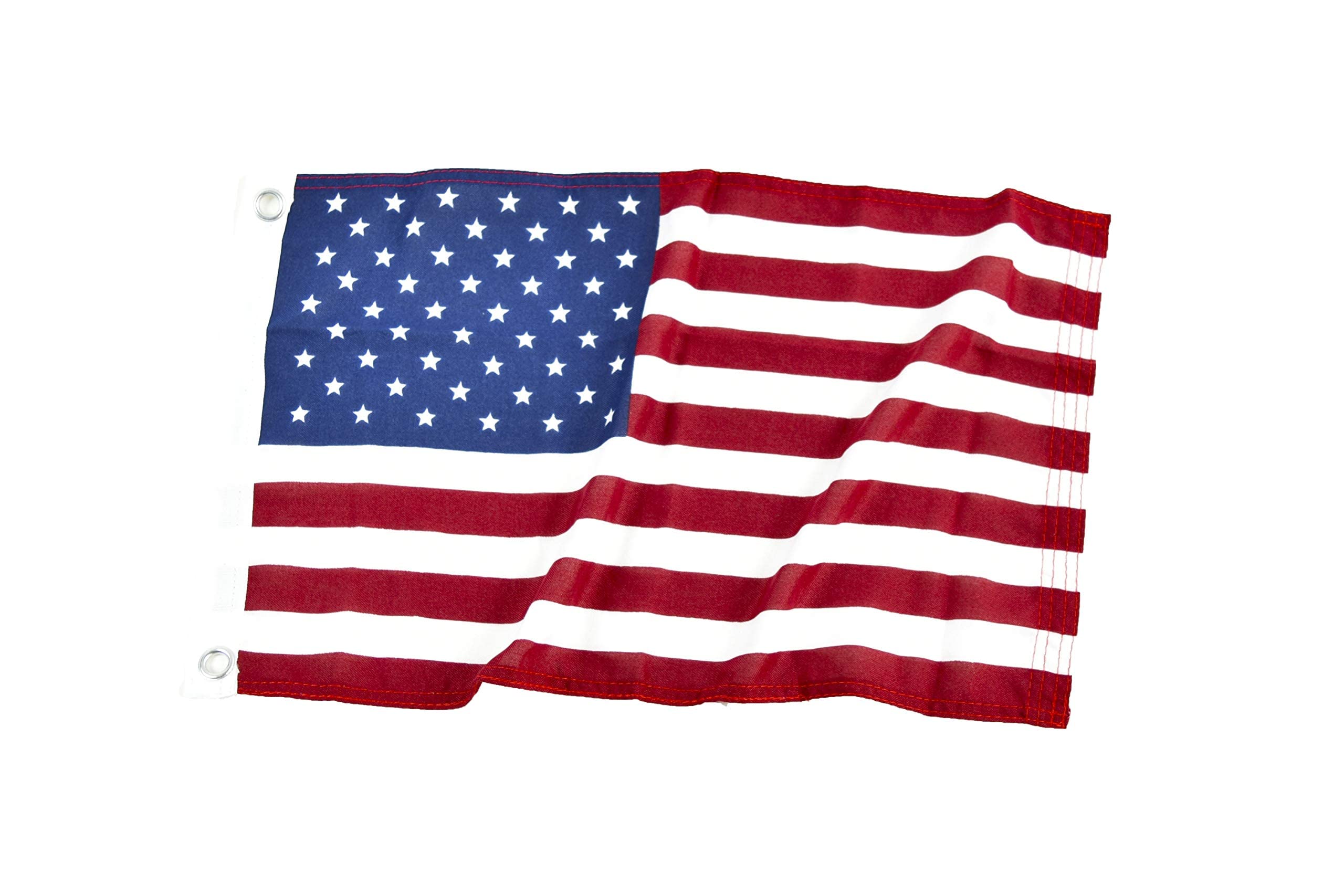 12" x 18" US boat flag with vibrant red and white stripes and star-studded blue field for boats