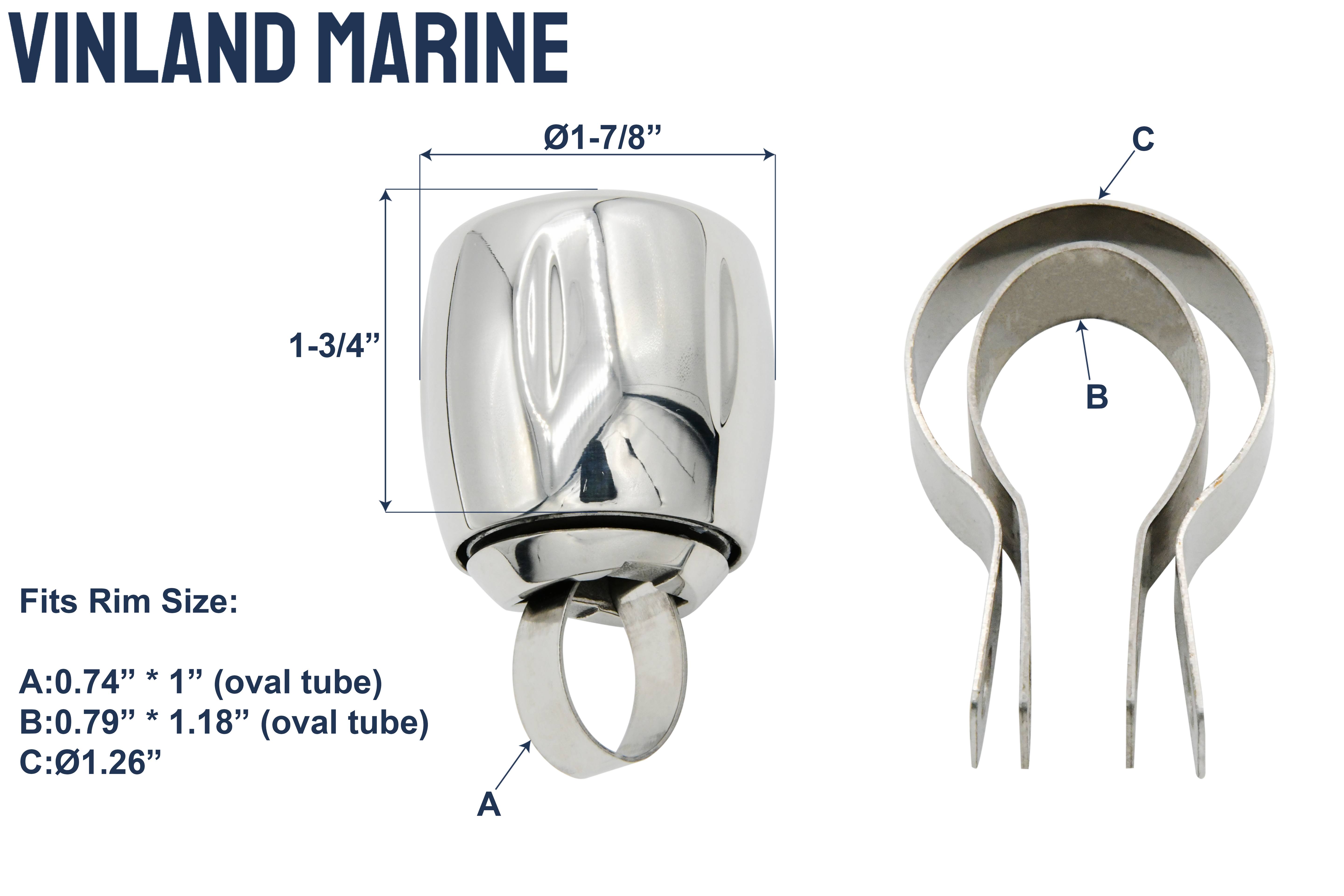 Boat Steering Wheel Bearing Knob with Loop Clamp