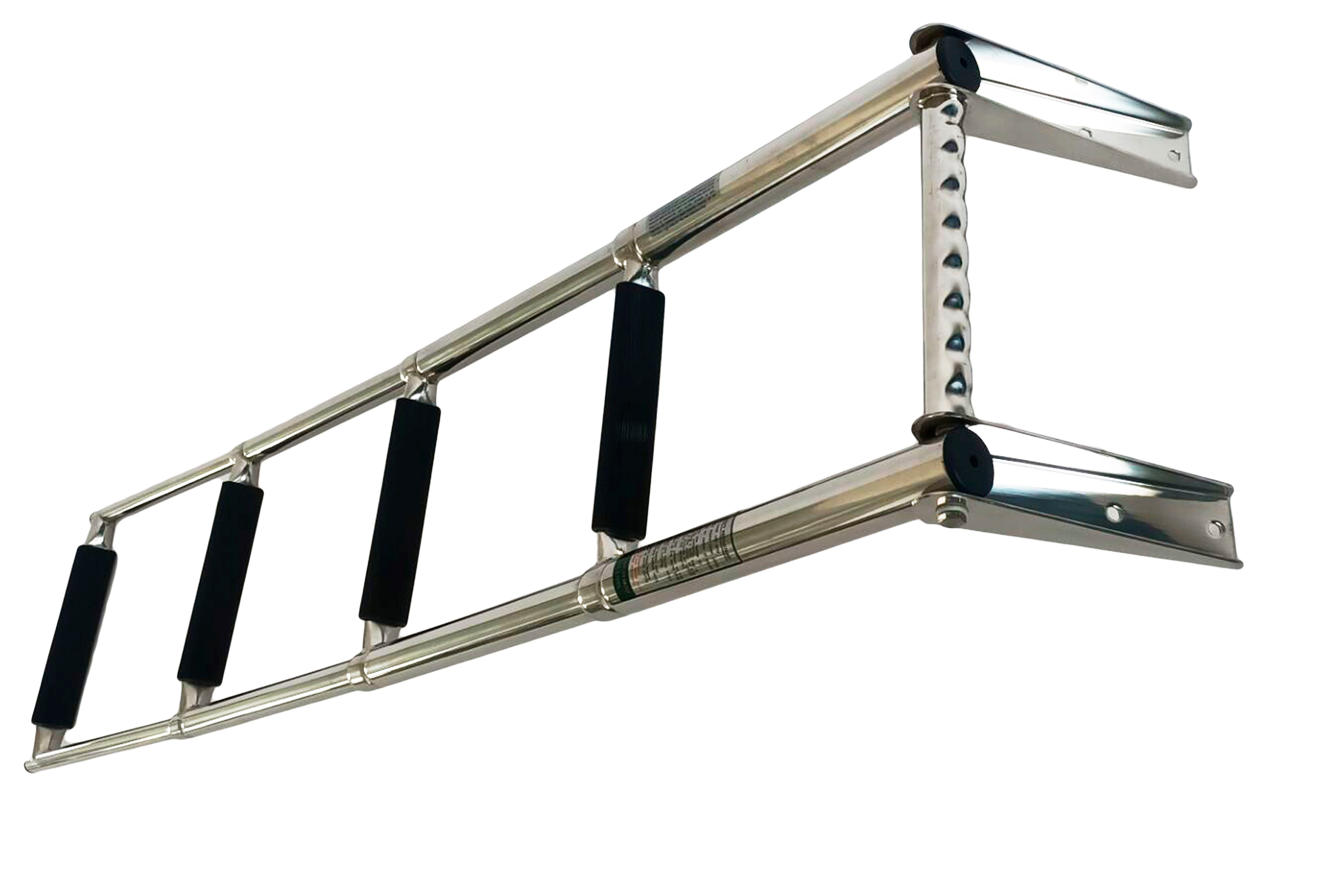 Over-platform Telescoping Drop Ladder w/horizontal handle