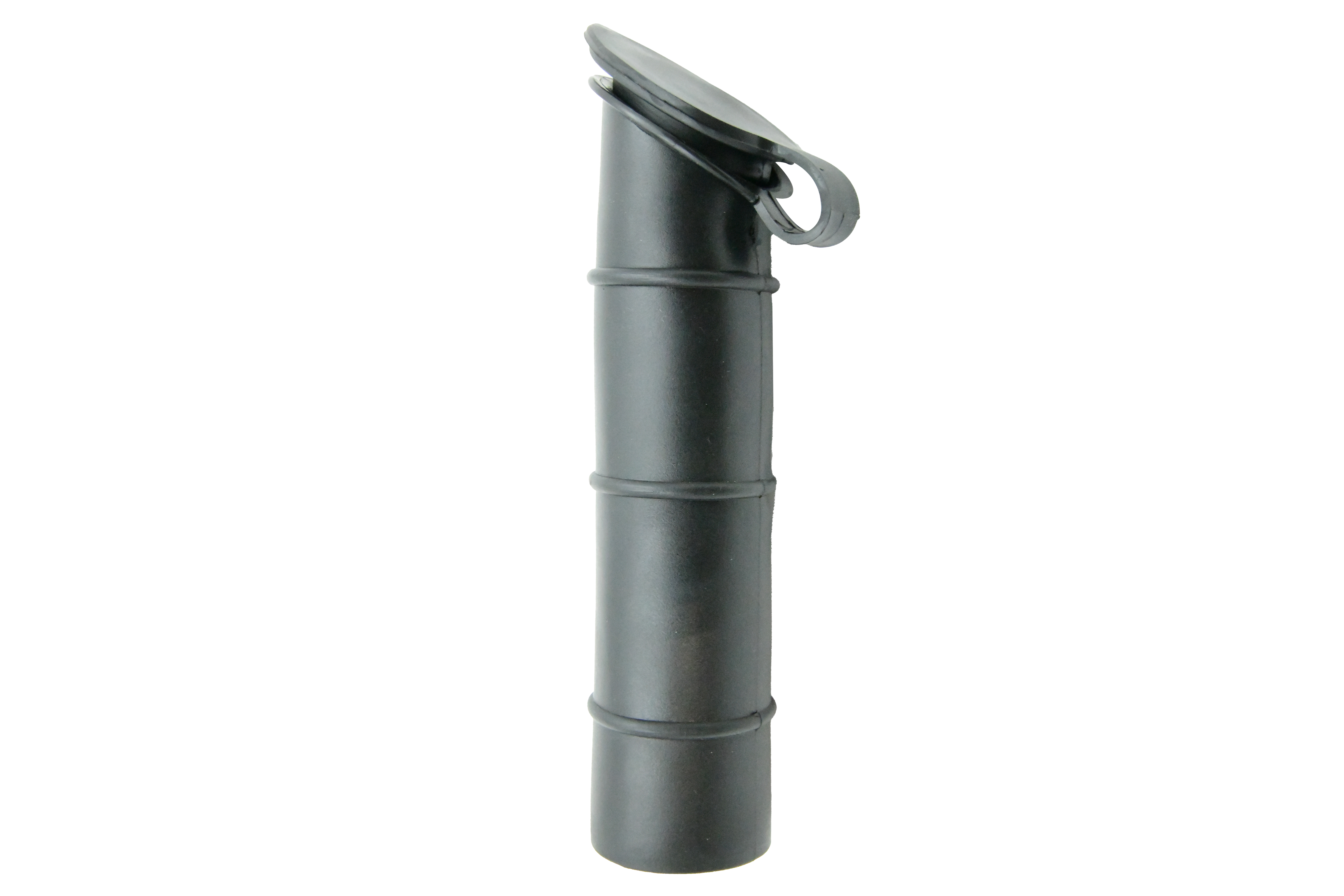 Stamped 304 Stainless Steel Angled Flush Rod Holder with Black Nylon Liner & Lid