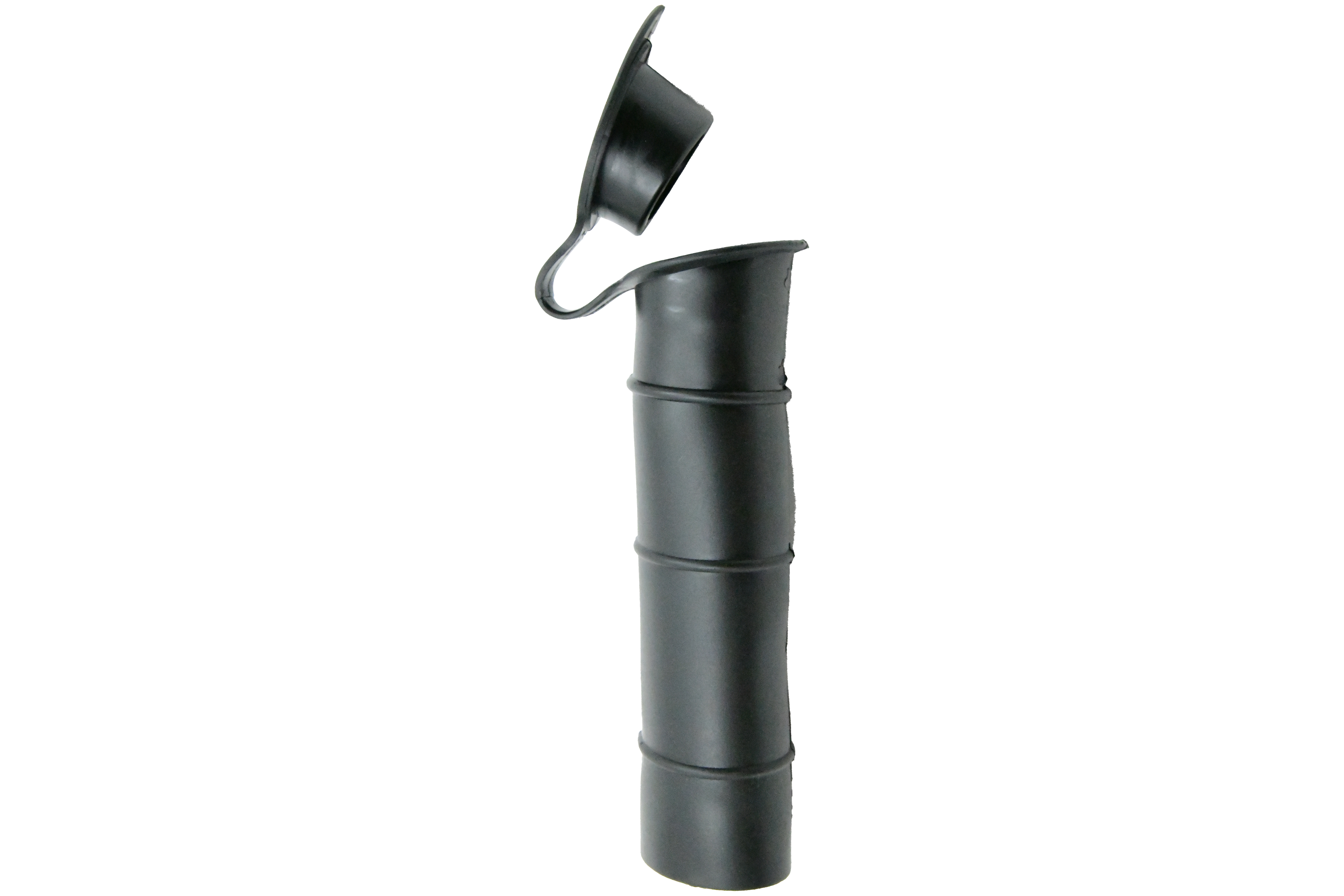 Stamped 304 Stainless Steel Angled Flush Rod Holder with Black Nylon Liner & Lid